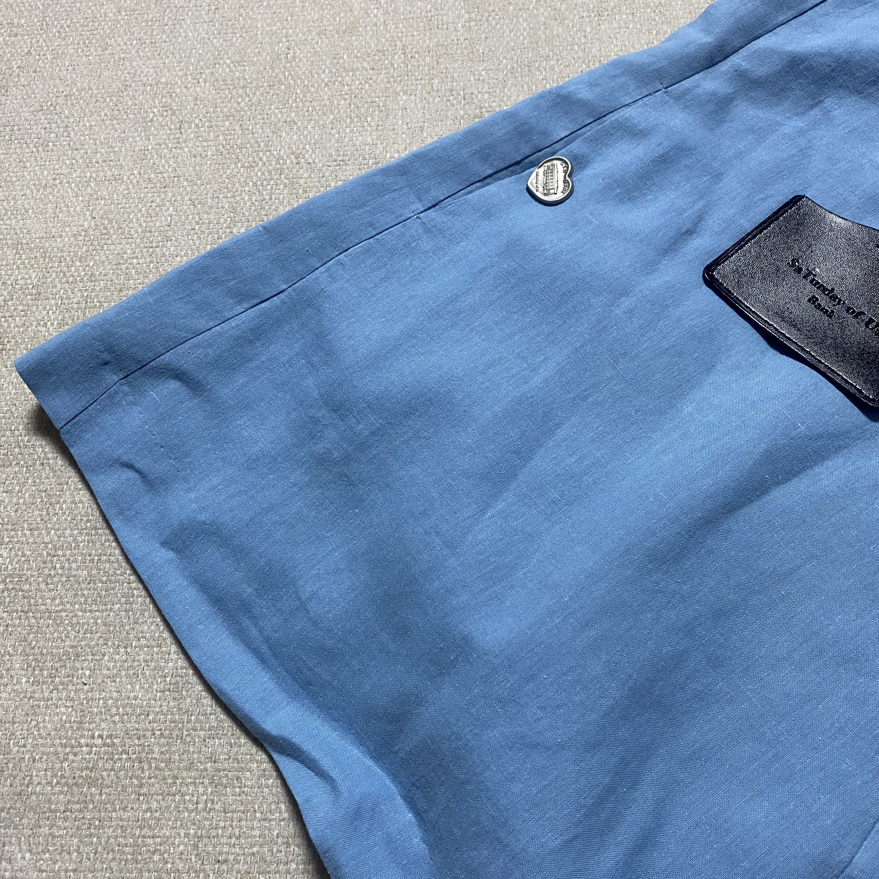 [KREAM 단독] STU Women Buttoned Linen Dress Sky Blue 착용 스타일 - 2