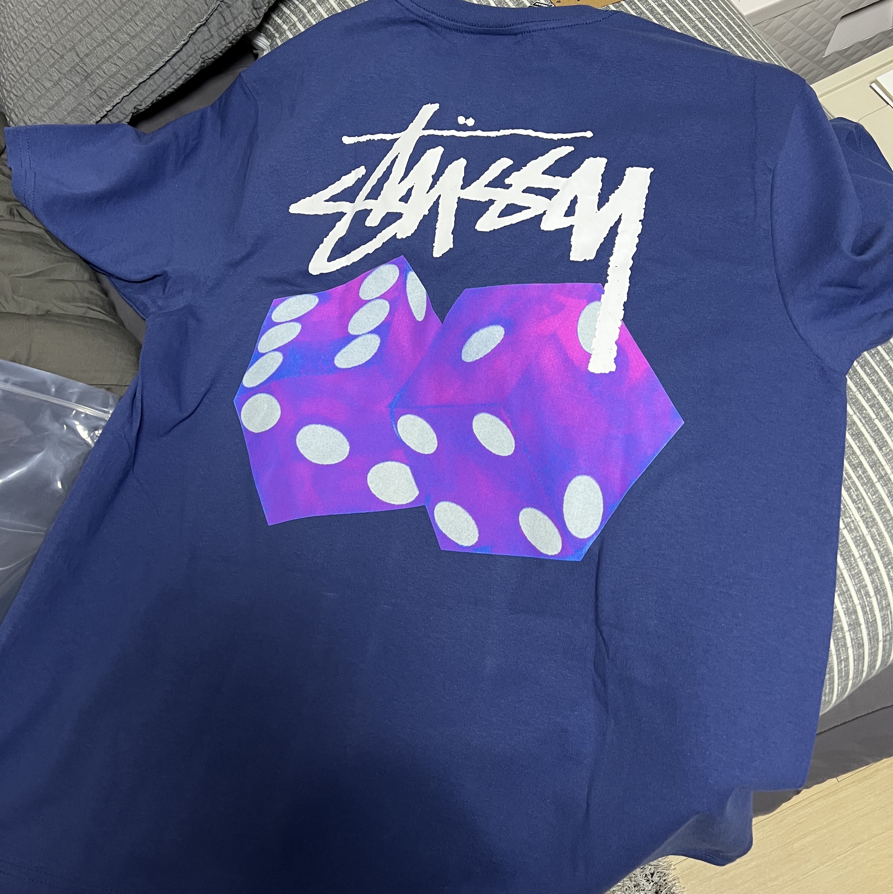 Stussy Diced Out T-Shirt Midnight 착용 스타일