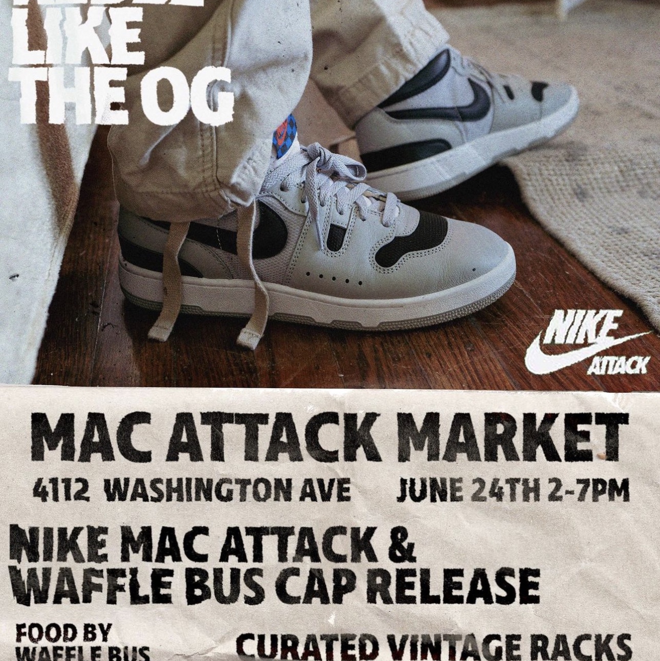 Nike Mac Attack QS SP Light Smoke Grey 착용 스타일 - 2