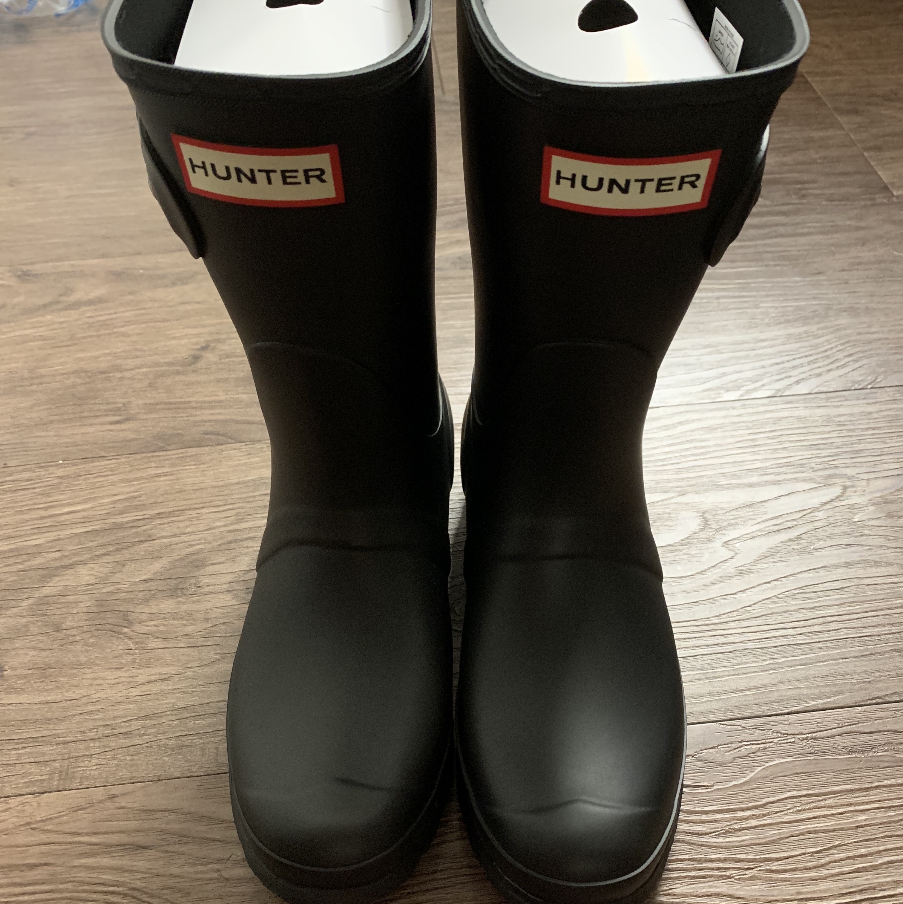 (W) Hunter Original Short Rain Boots Black 착용 스타일