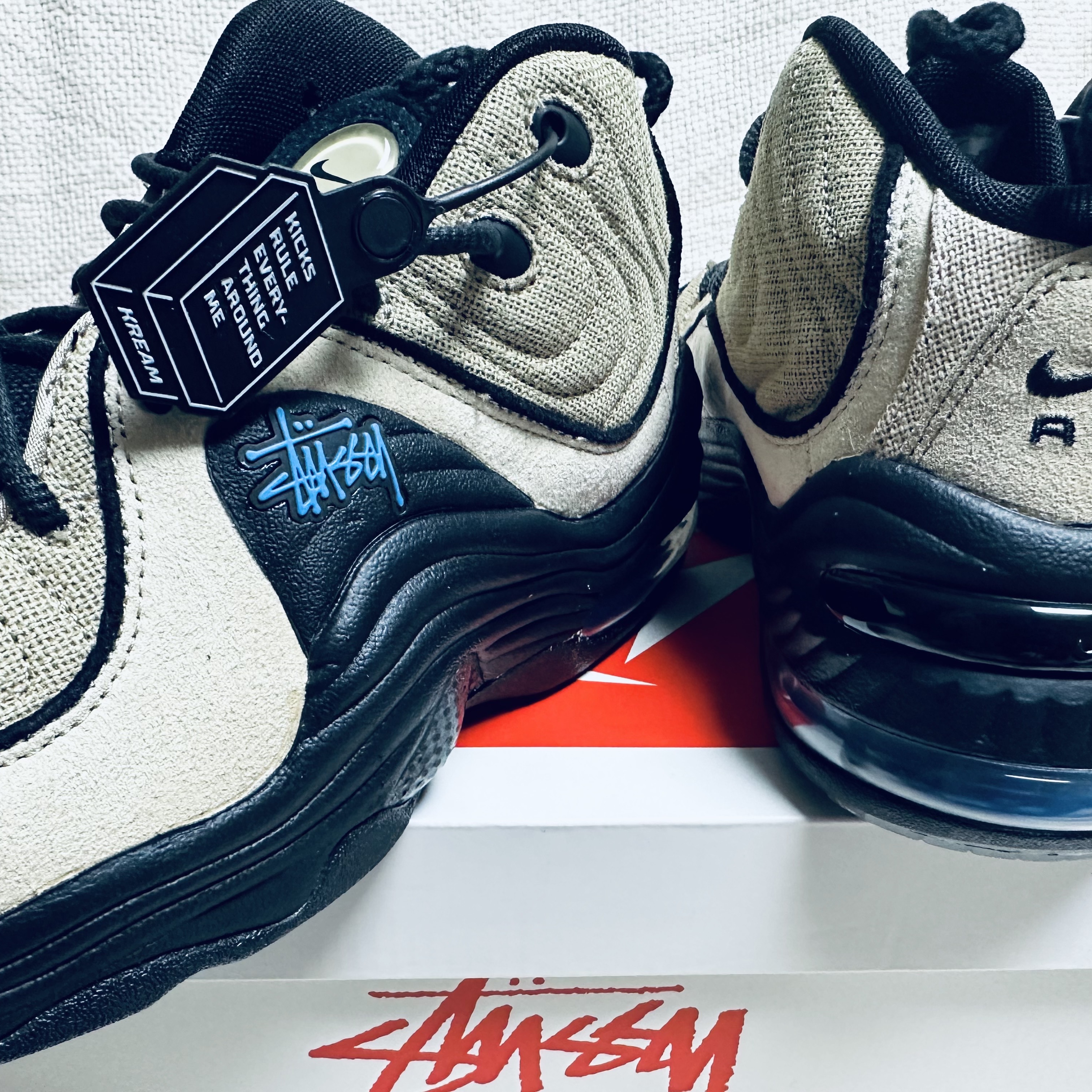 Nike x Stussy Air Penny II Rattan and Limestone 착용 스타일 - 3