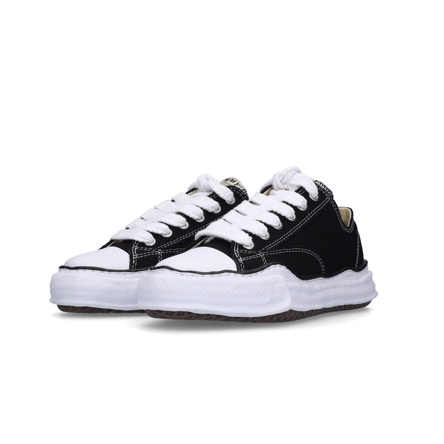 메종 미하라 야스히로 피터슨 OG 솔 캔버스 로우 스니커즈 블랙 | KREAM