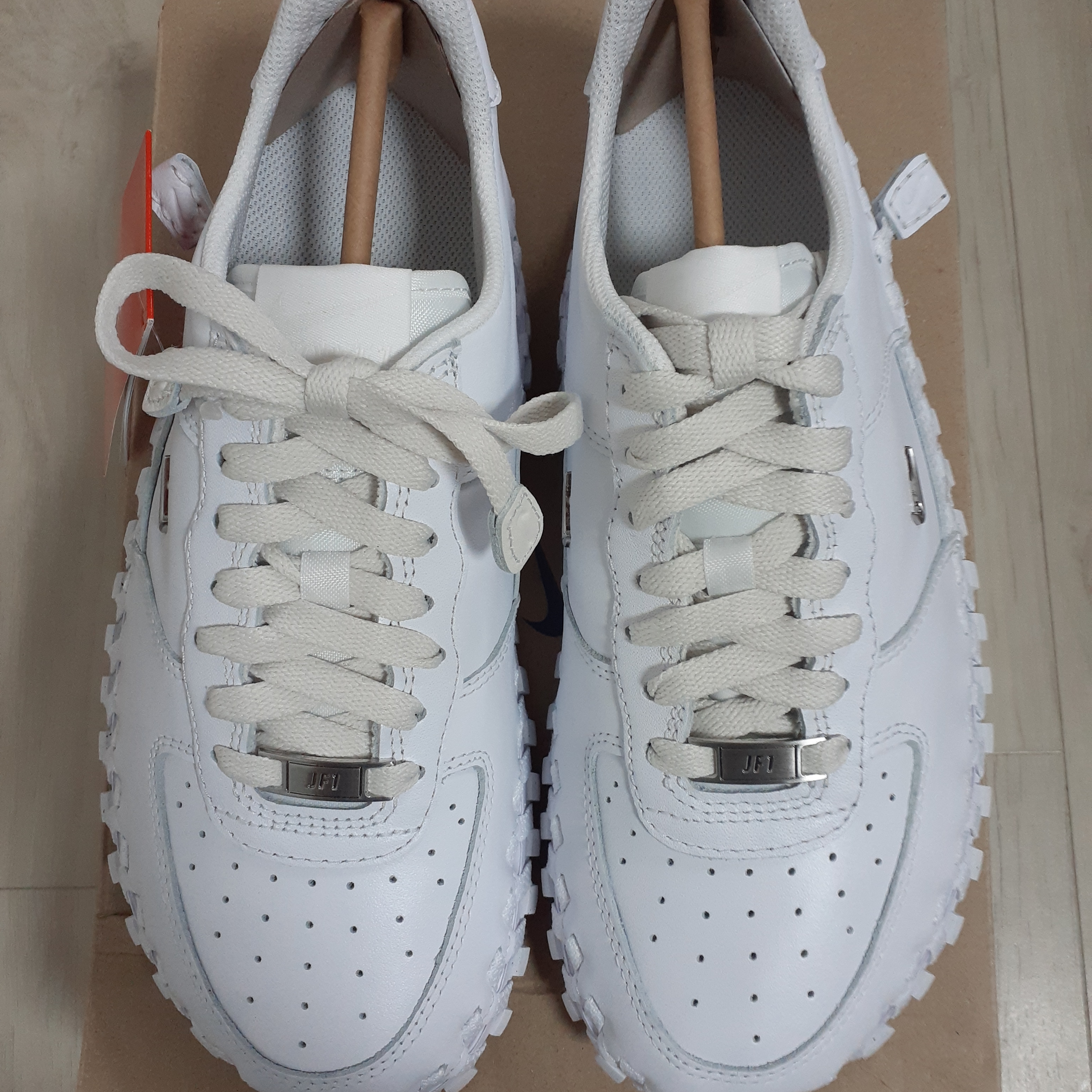 Nike x Jacquemus J Force 1 Low LX SP White 착용 스타일