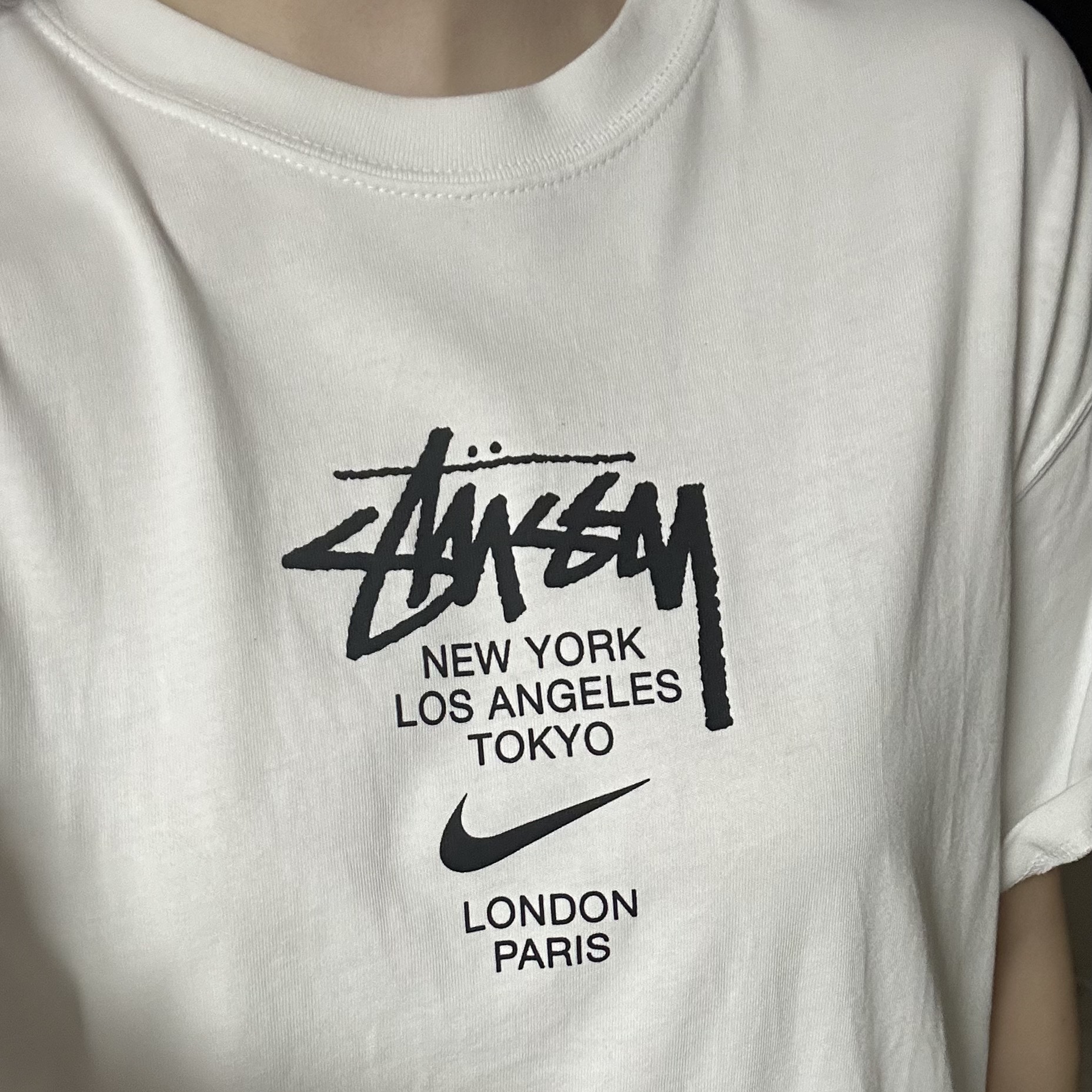 Nike x Stussy WT T-Shirt White - Asia 착용 스타일