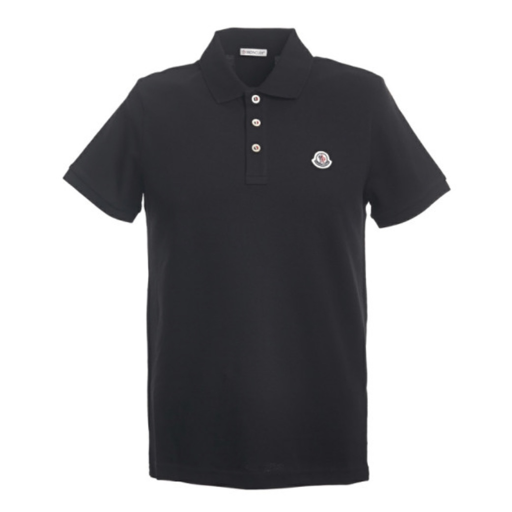 Moncler Logo Polo Shirt Black - 23SS 착용 스타일