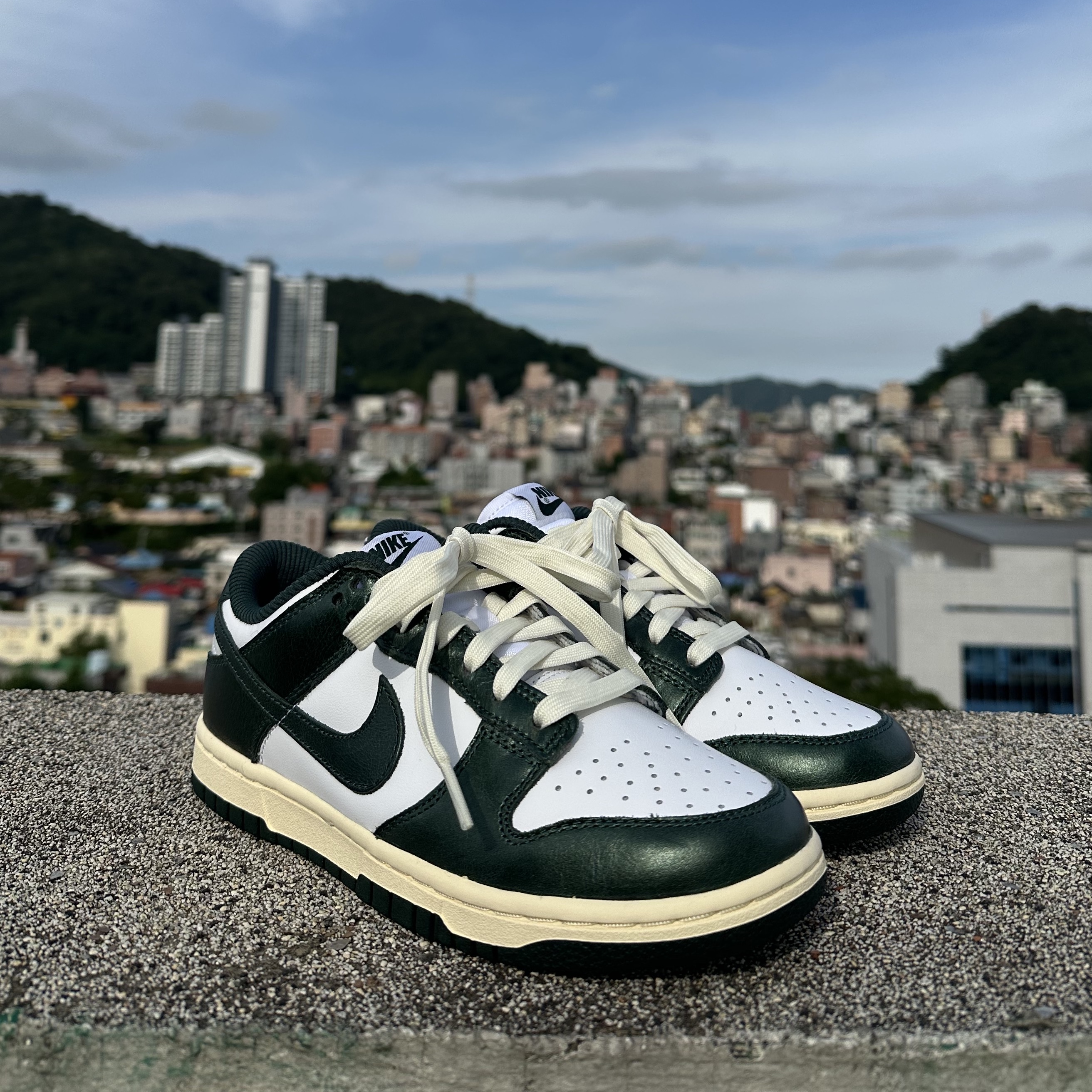 (W) Nike Dunk Low Vintage Green 착용 스타일