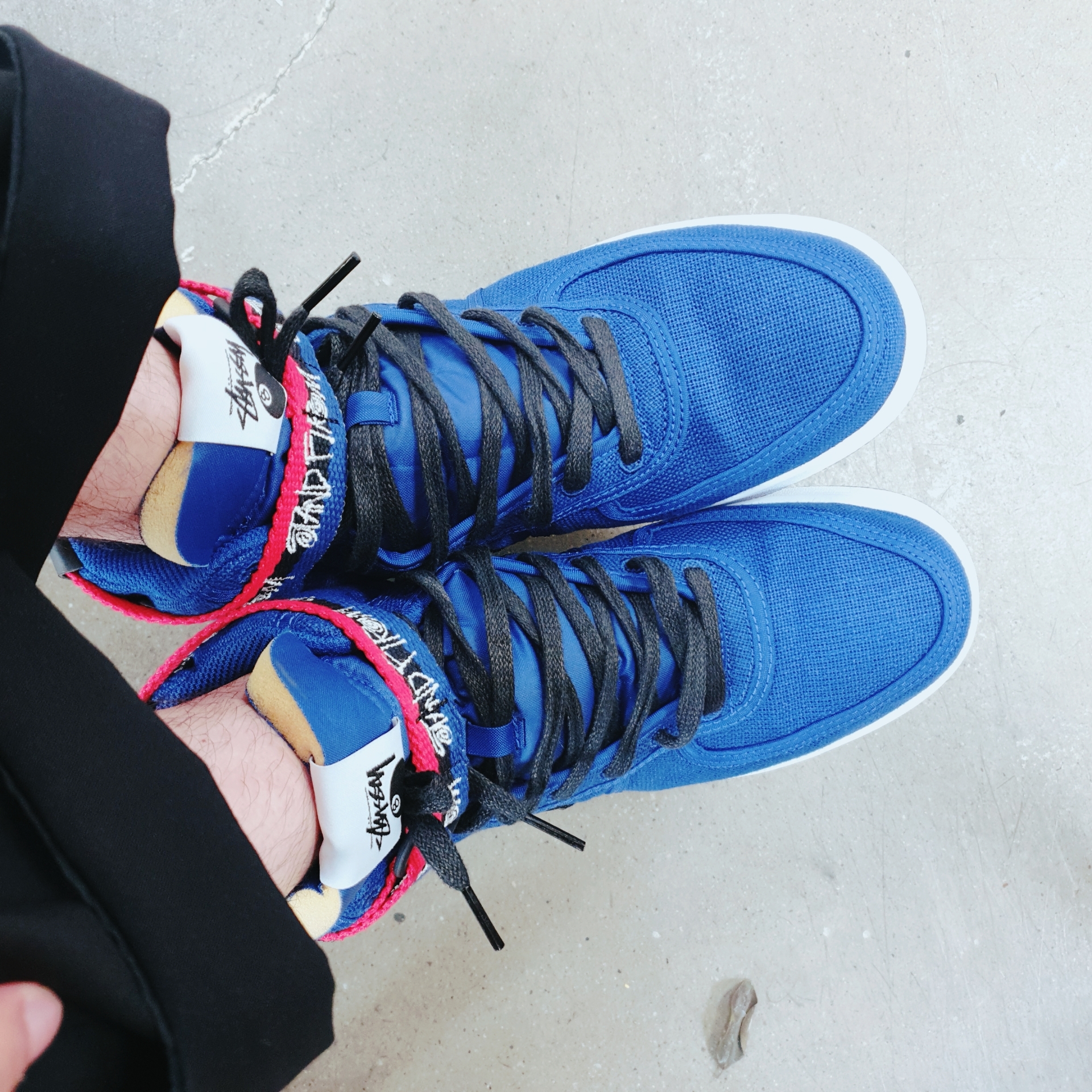 Nike x Stussy Vandal High Deep Royal Blue 착용 스타일 - 1