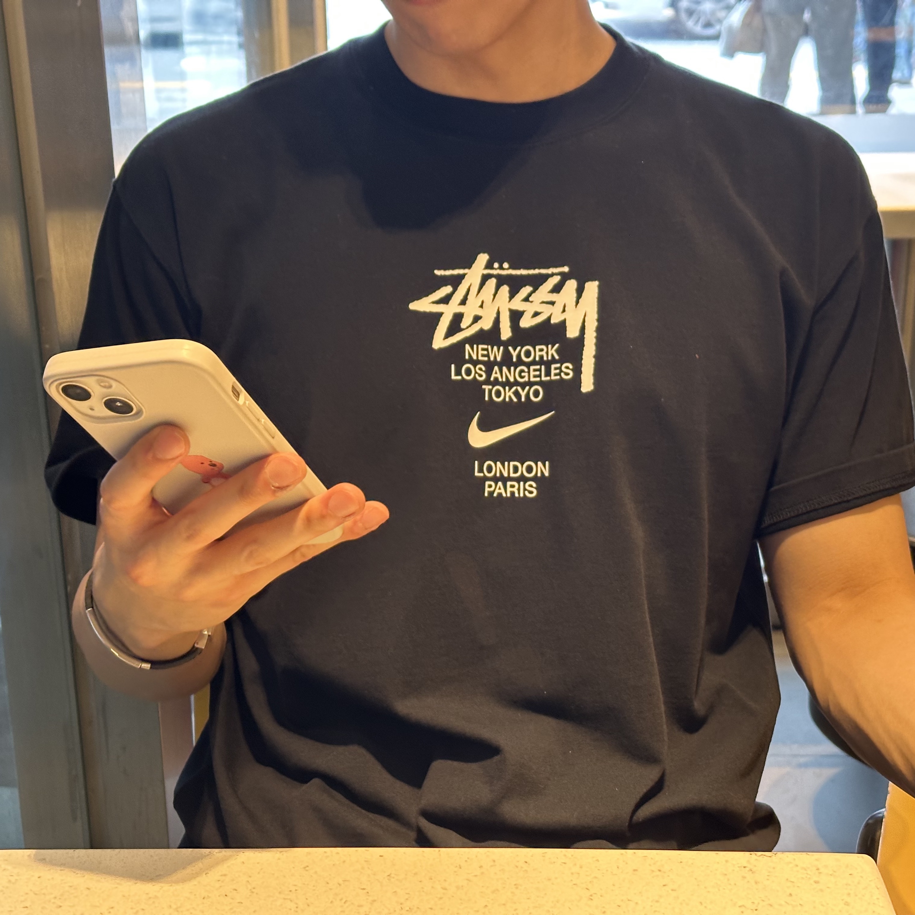 Nike x Stussy WT T-Shirt Black - Asia 착용 스타일