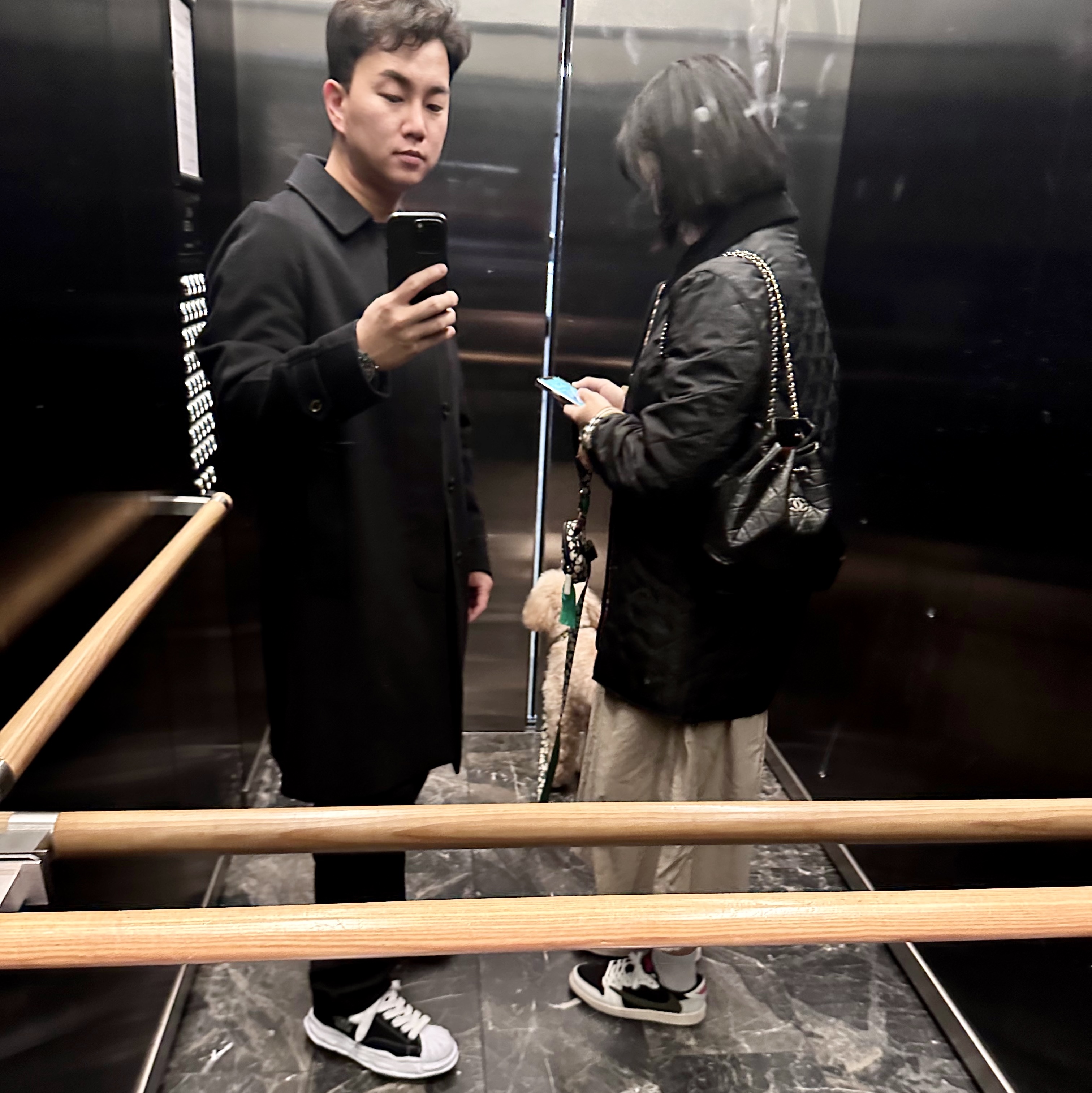 Maison Mihara Yasuhiro Blakey OG Sole Canvas Low-top Sneakers Black White, (W) Jordan 1 x Travis Scott Retro Low OG SP Medium Olive 착용 스타일