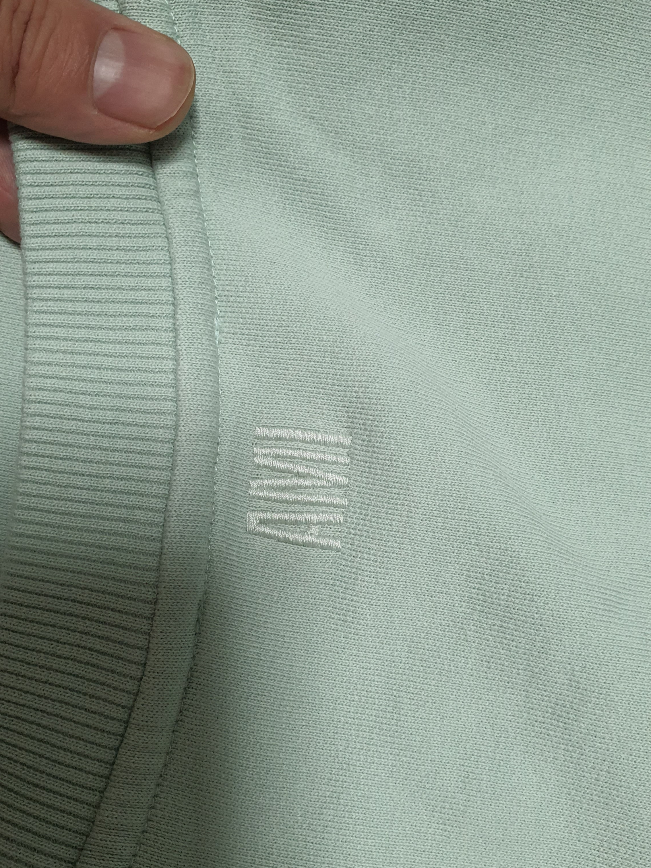 AMI de Coeur Sweatshirt Pale Green 착용 스타일 - 2