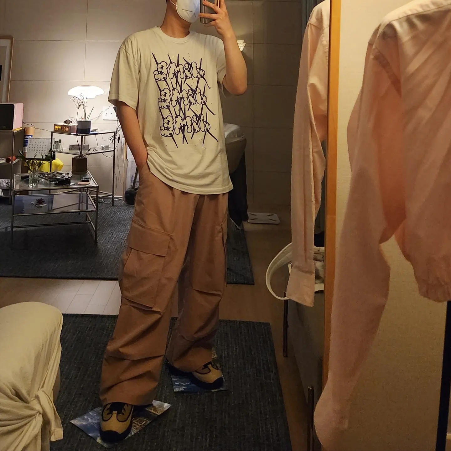 Nike x Stussy Air Penny II Rattan and Limestone 착용 스타일