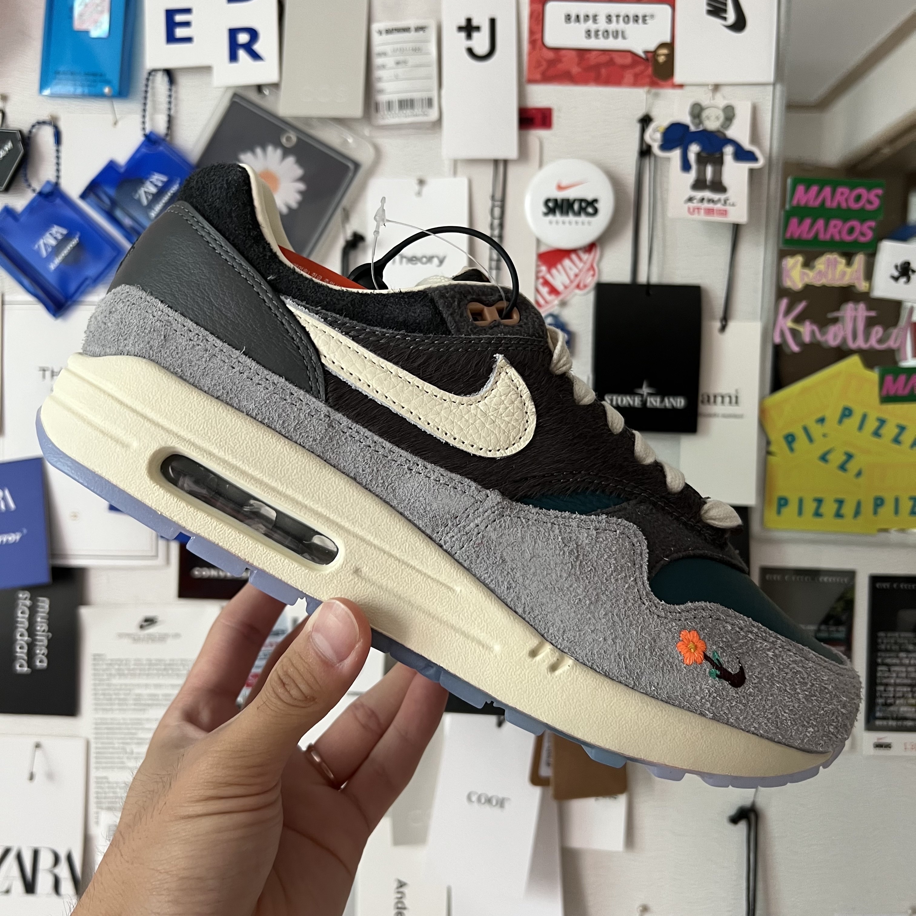 Nike x Kasina Air Max 1 SP Won-Ang Particle Grey 착용 스타일