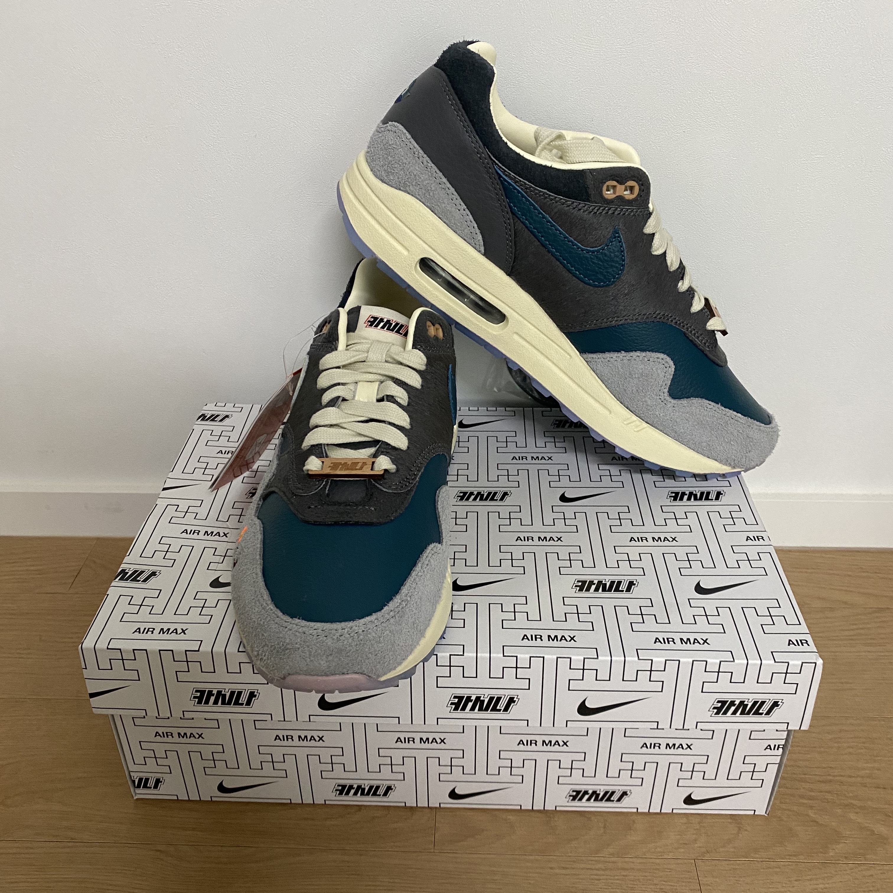 Nike x Kasina Air Max 1 SP Won-Ang Particle Grey 착용 스타일 - 2