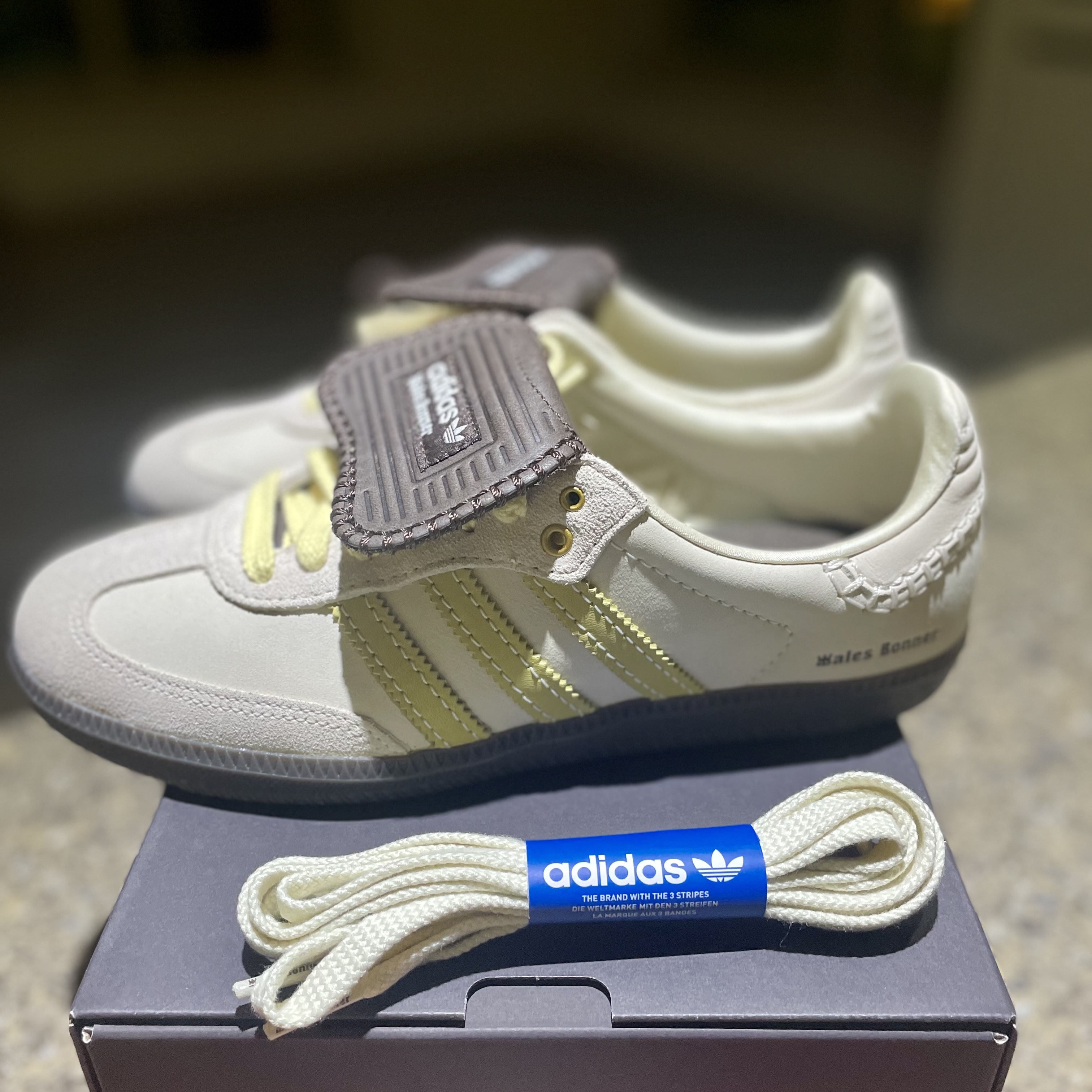 Adidas x Wales Bonner Samba Brown Ecru Tint 착용 스타일