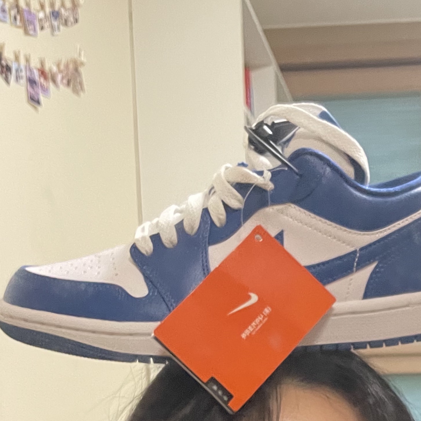 (W) Jordan 1 Low White Dark Marina Blue 착용 스타일