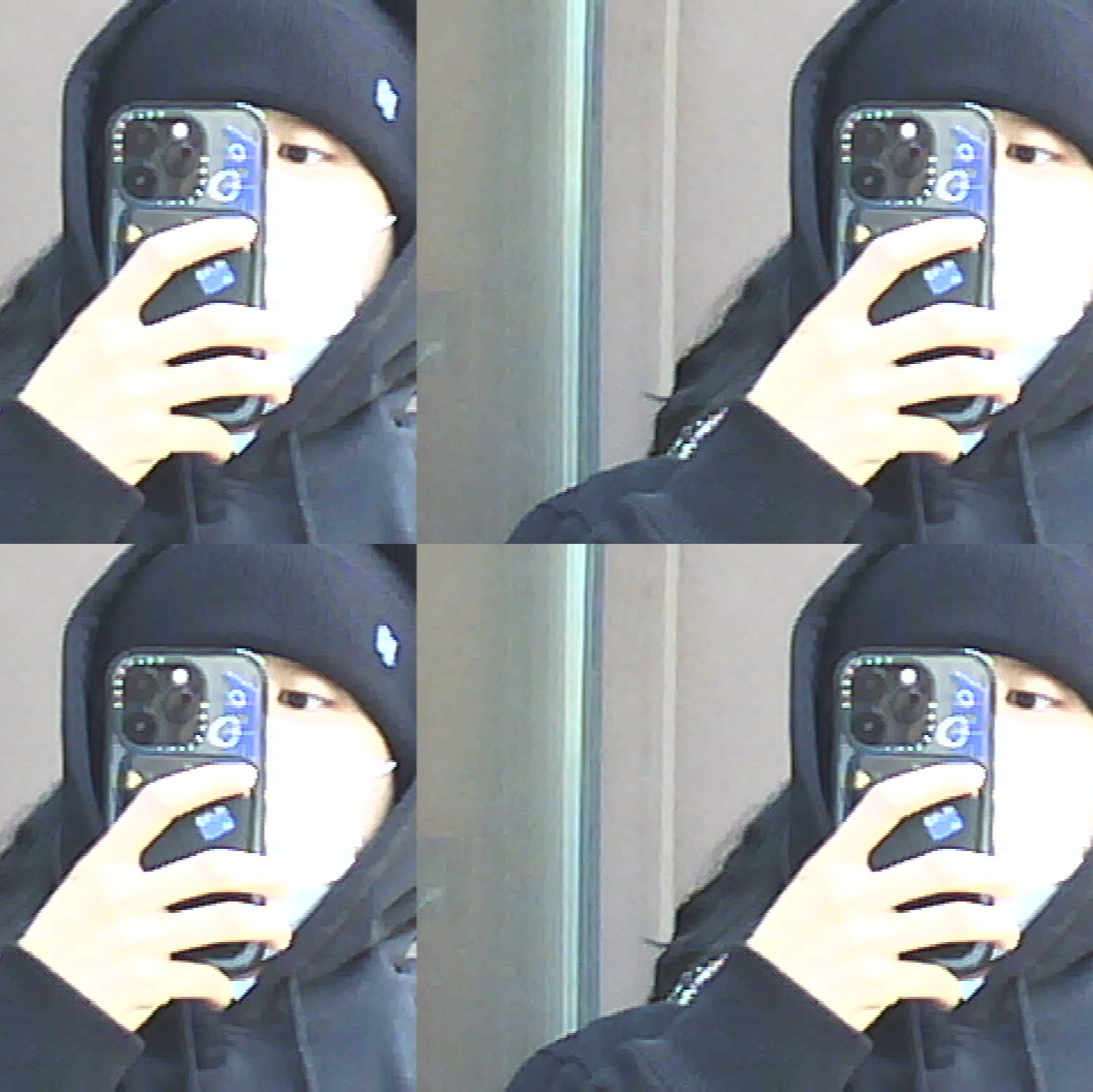 Casetify x Ader Error iPhone Sticker Magsafe Case Clear, Casetify x Ader Error Magsafe Wallet Noir 착용 스타일 - 2