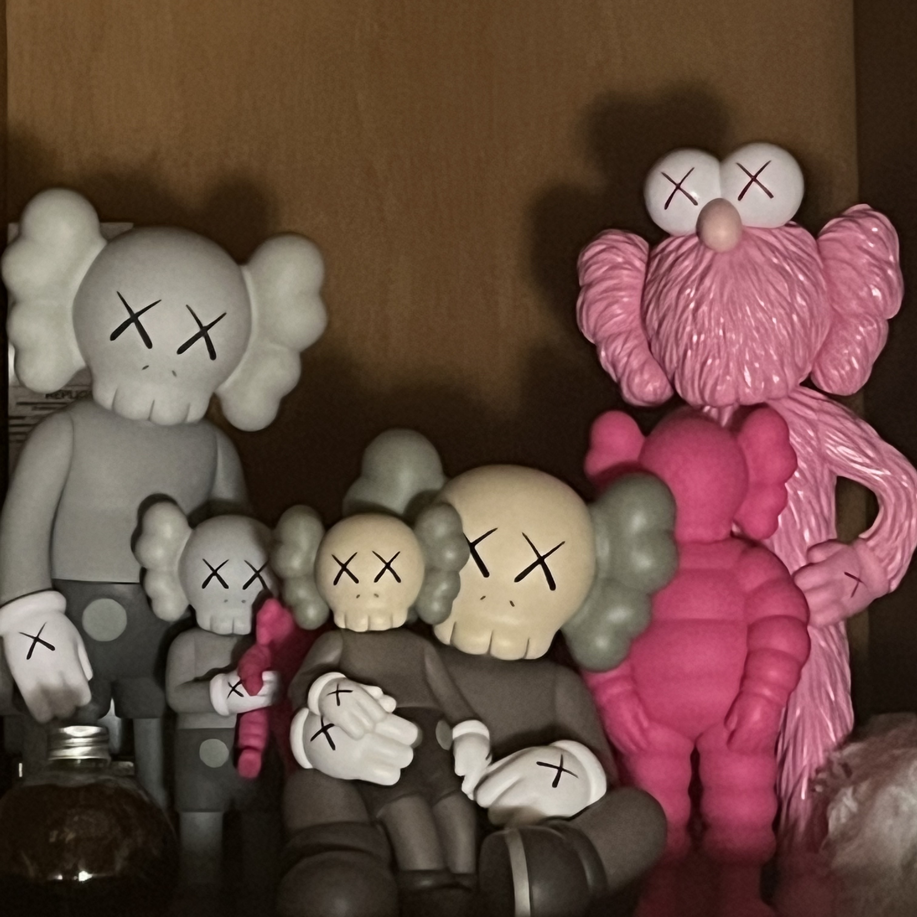 Kaws Family Vinyl Figure Grey Pink 착용 스타일