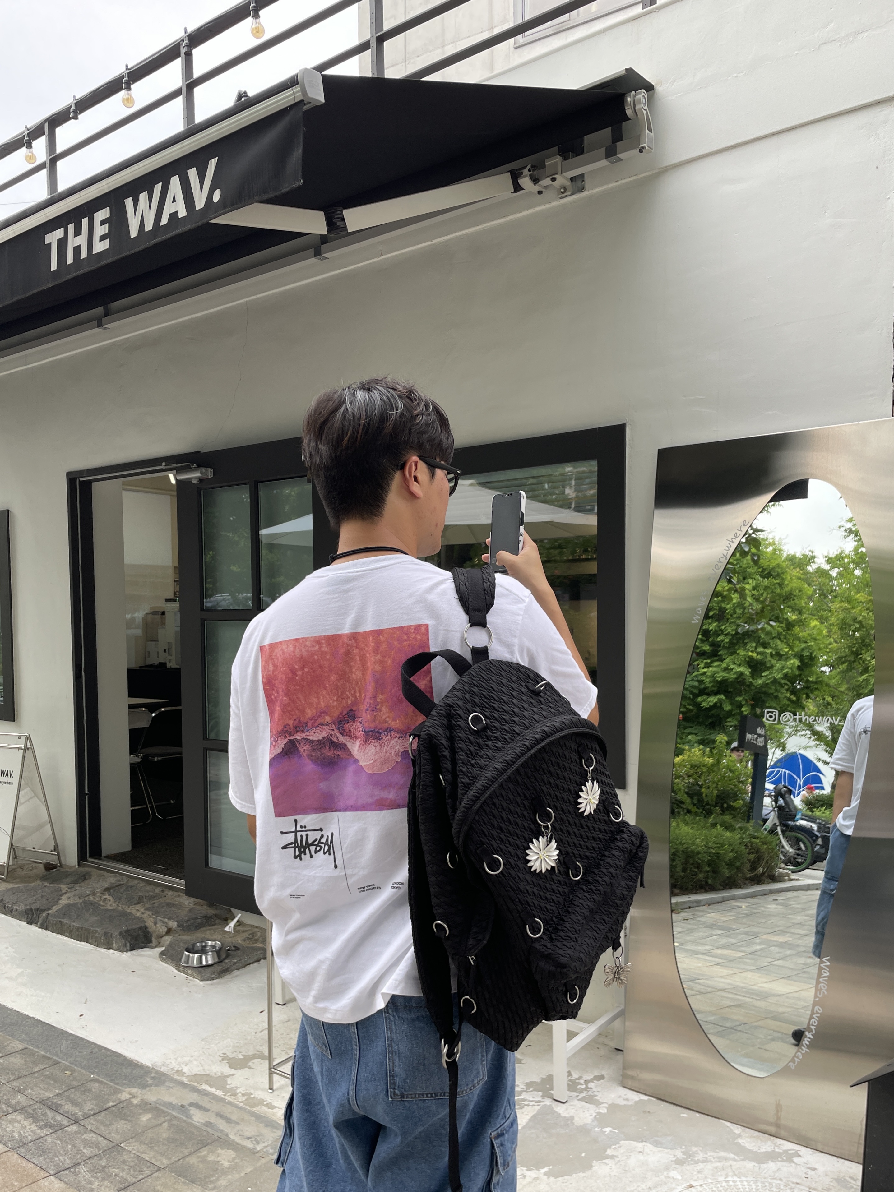 Stussy Ocean Dream T-Shirt White 착용 스타일