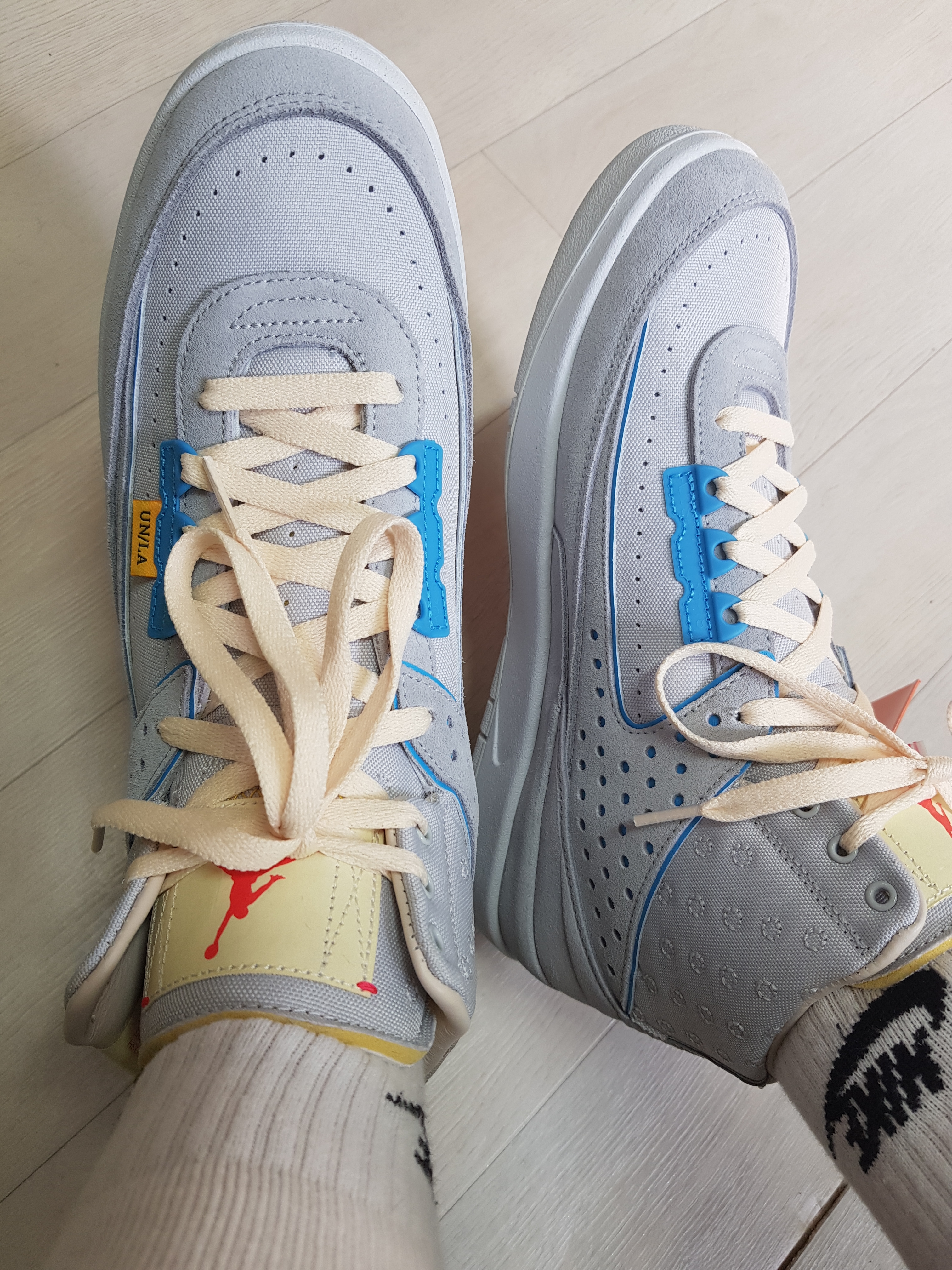Jordan 2 x Union Retro SP Grey Fog 착용 스타일