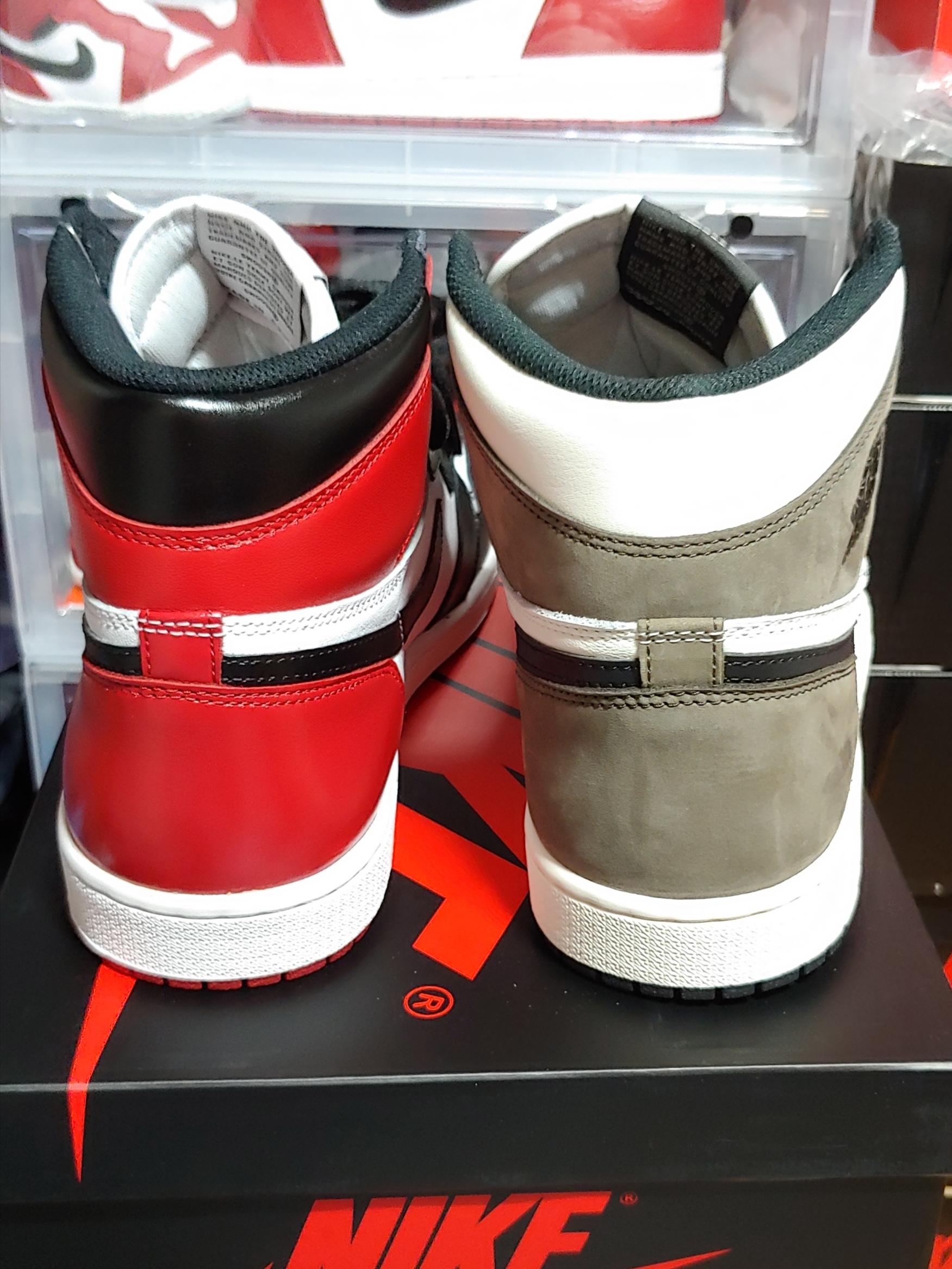Jordan 1 Retro High OG Black Toe 2016, Jordan 1 Retro High OG Black Mocha 착용 스타일 - 3