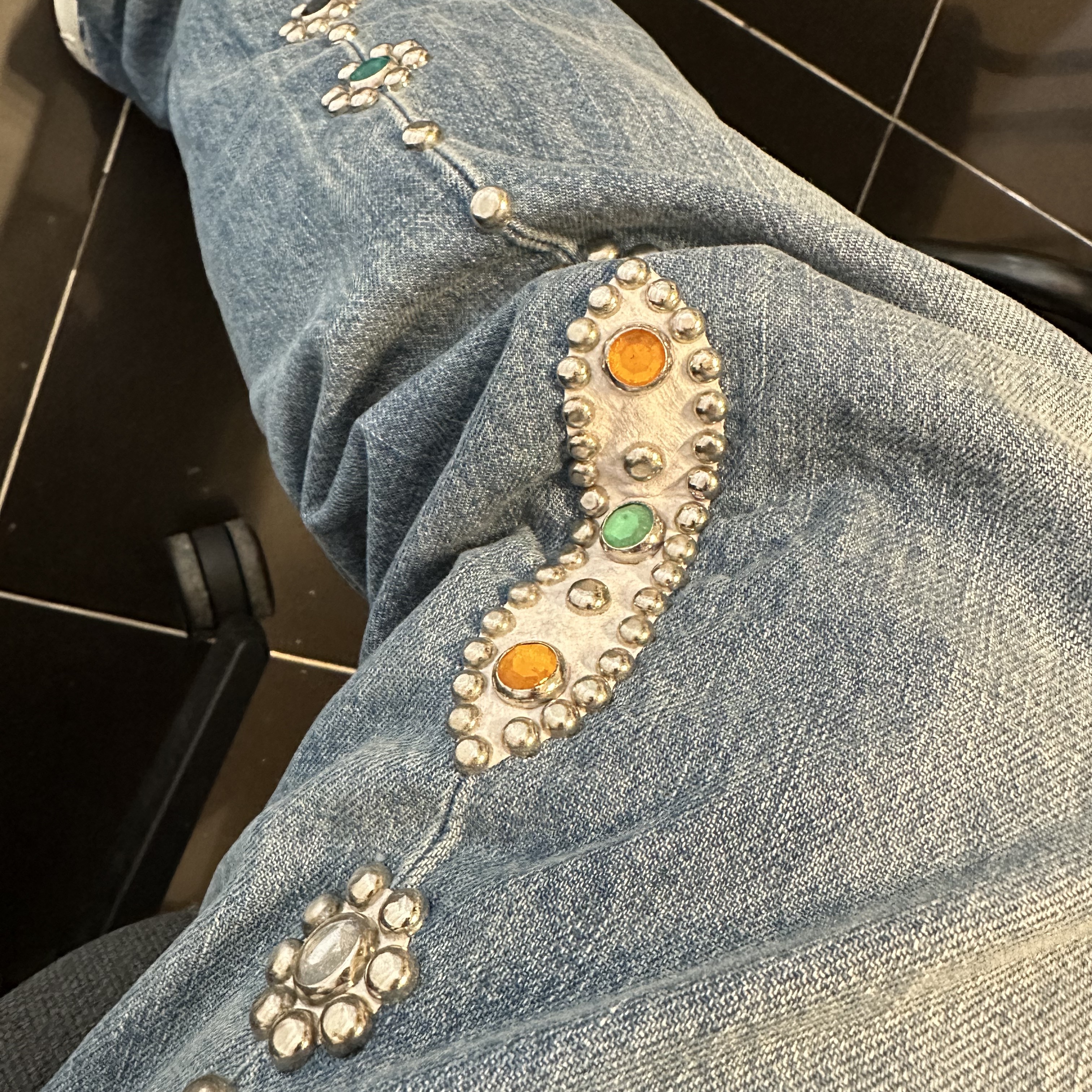 Kapital 14 oz. Denim 5P Monkey Cisco Gemstone Pants Indigo (Processing) 착용 스타일