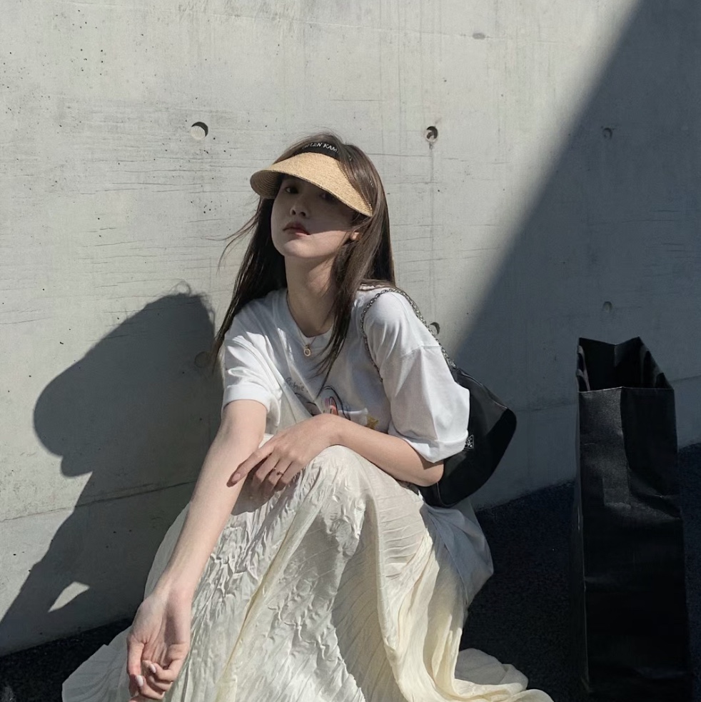 (W) Helen Kaminski Bianca Natural Black Logo 착용 스타일