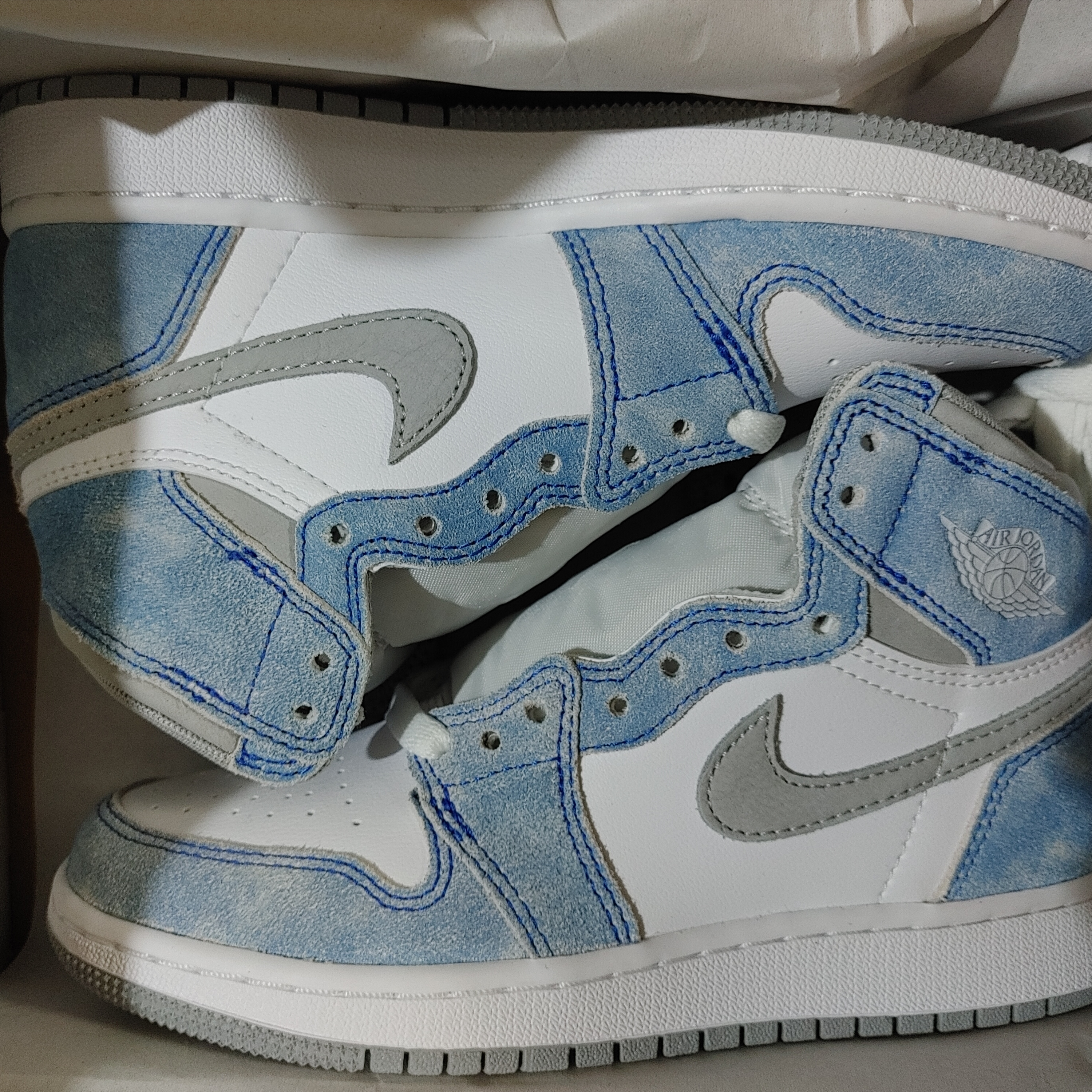 (GS) Jordan 1 Retro High OG Hyper Royal 착용 스타일