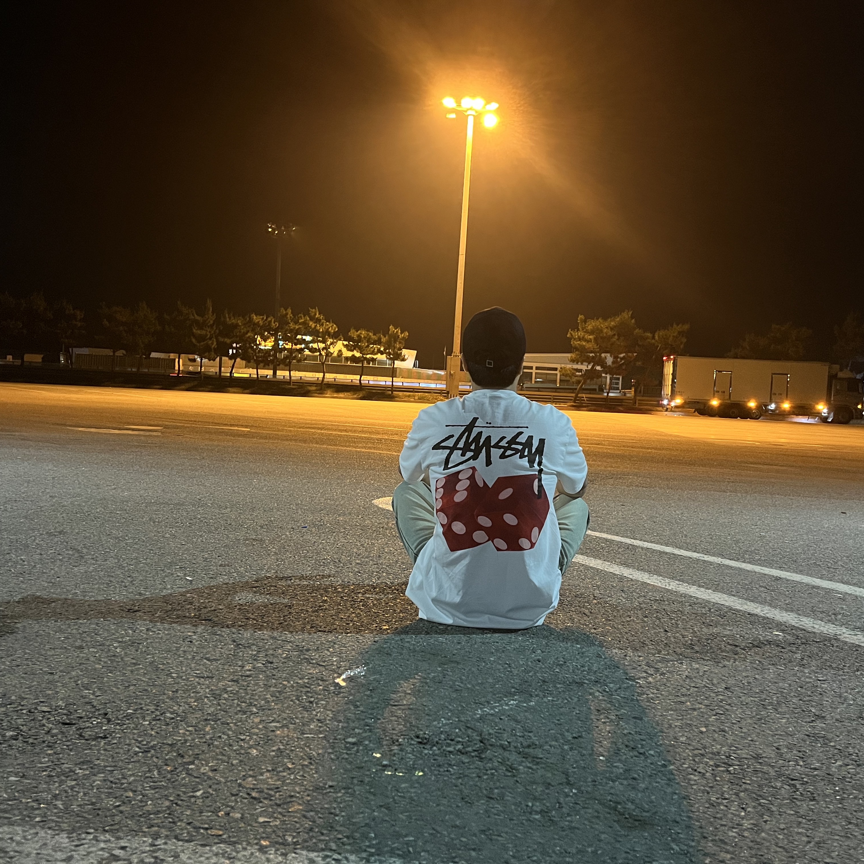 Stussy Diced Out T-Shirt White 착용 스타일