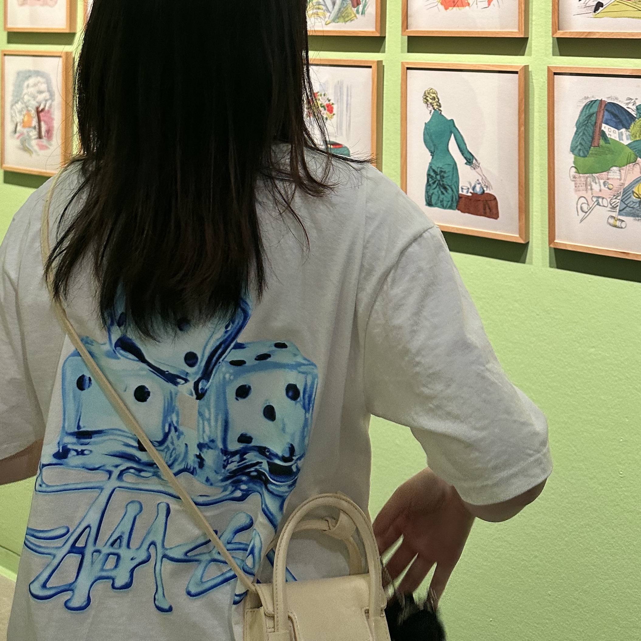 Stussy Melted T-Shirt White 착용 스타일