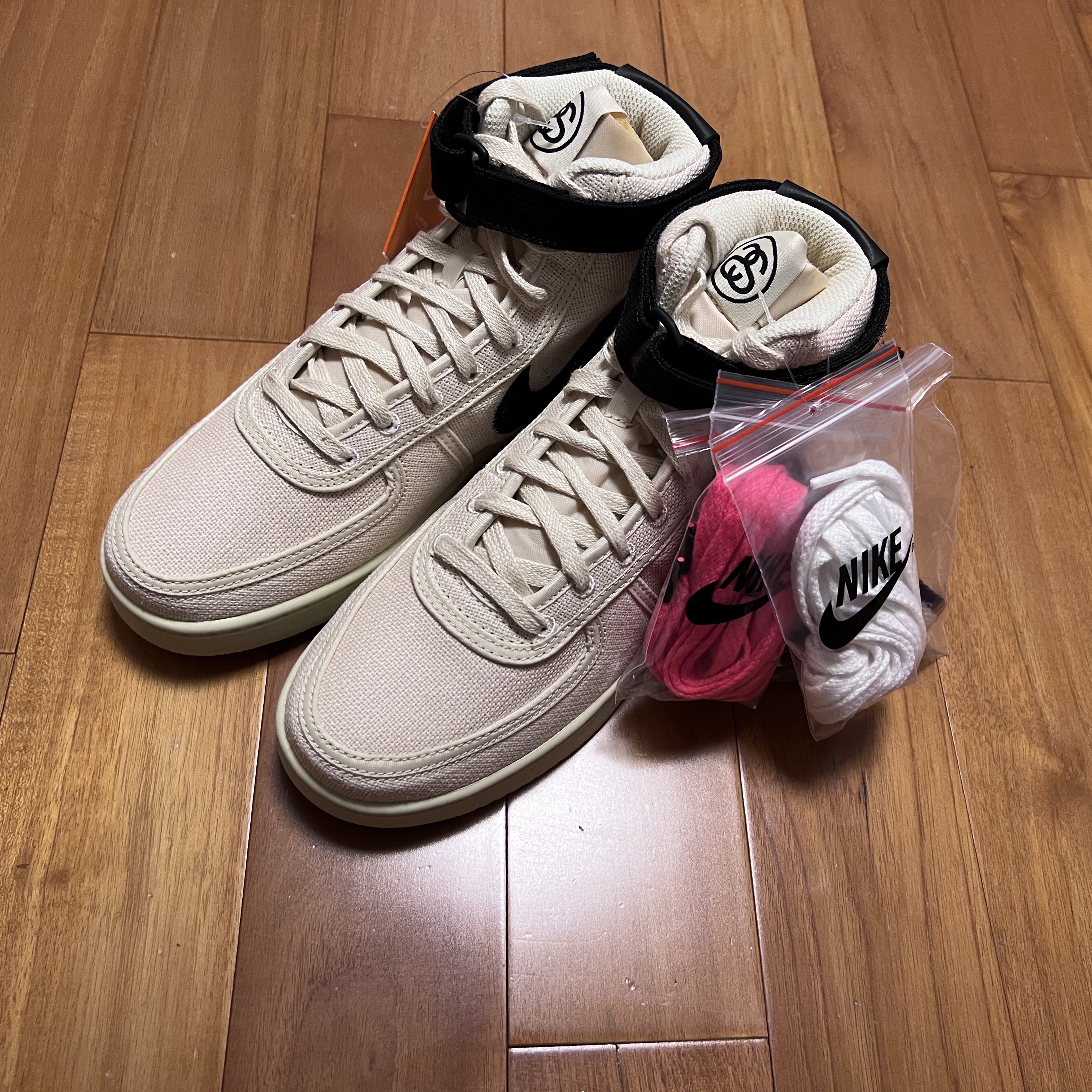 Nike x Stussy Vandal High Fossil 착용 스타일