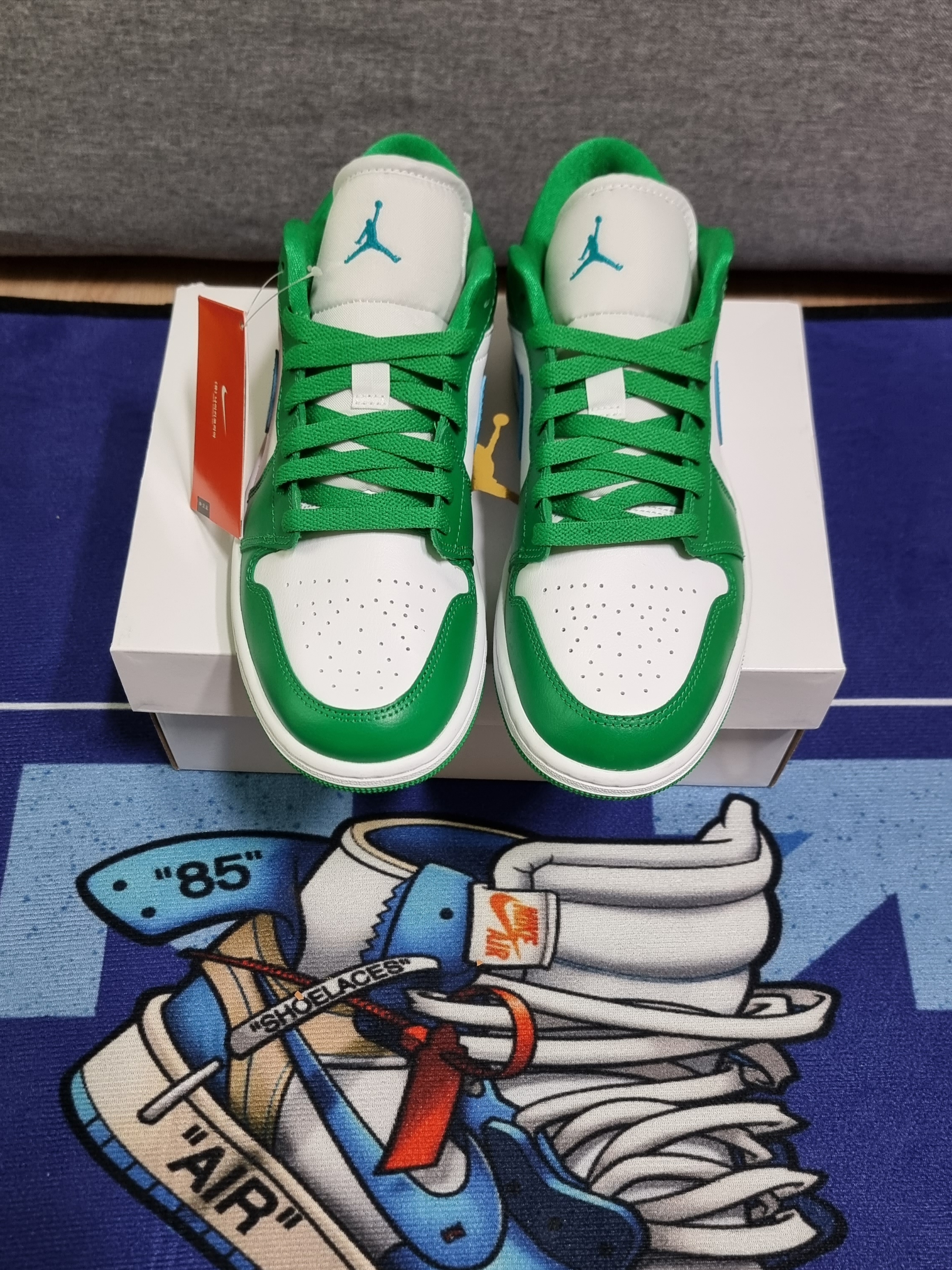 (W) Jordan 1 Low Lucky Green 착용 스타일 - 1