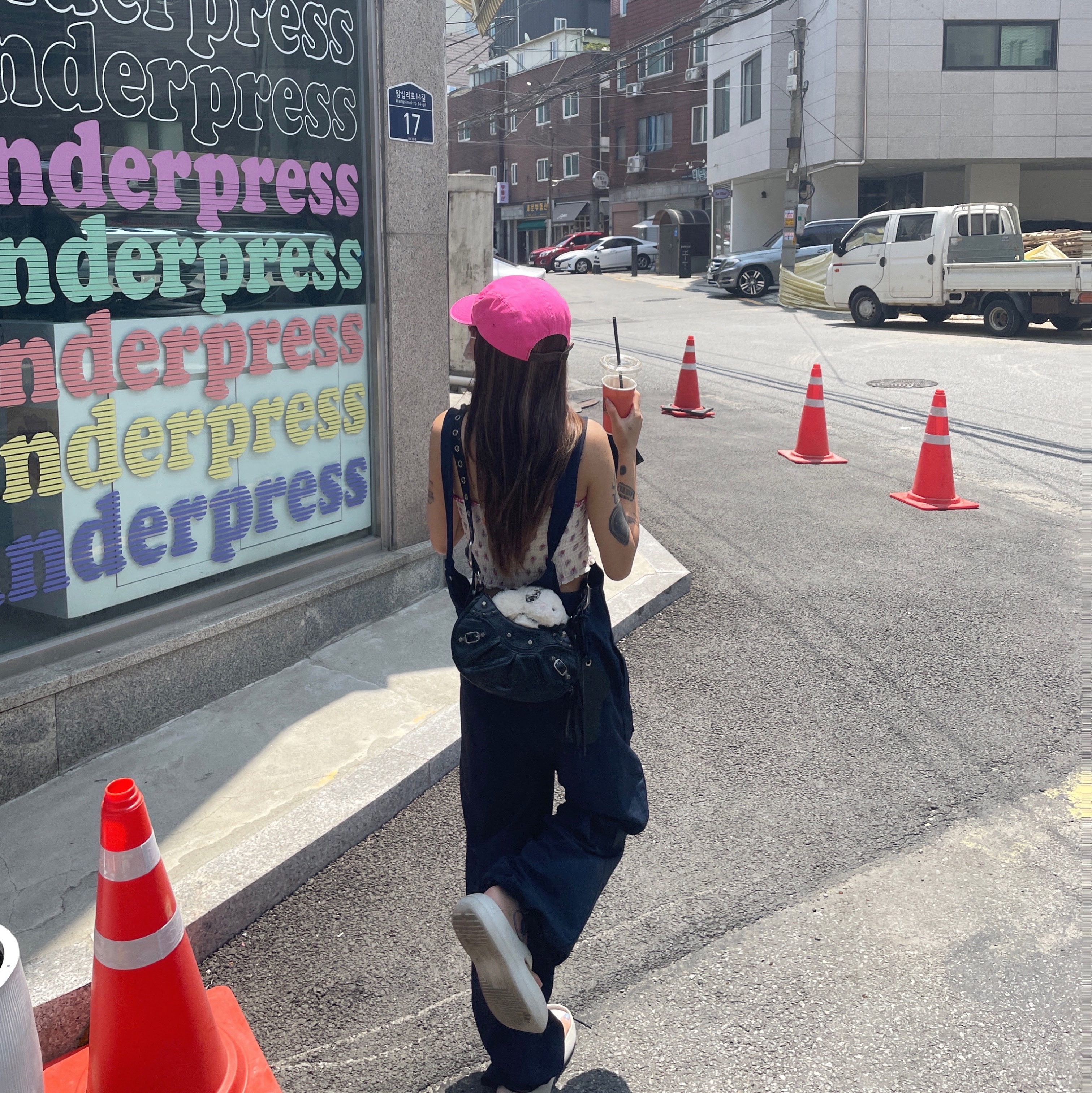 Supreme Washed Chino Twill Camp Cap Pink - 23SS, Taw&Toe x Low Classic Platform Flip Flop Cream 착용 스타일