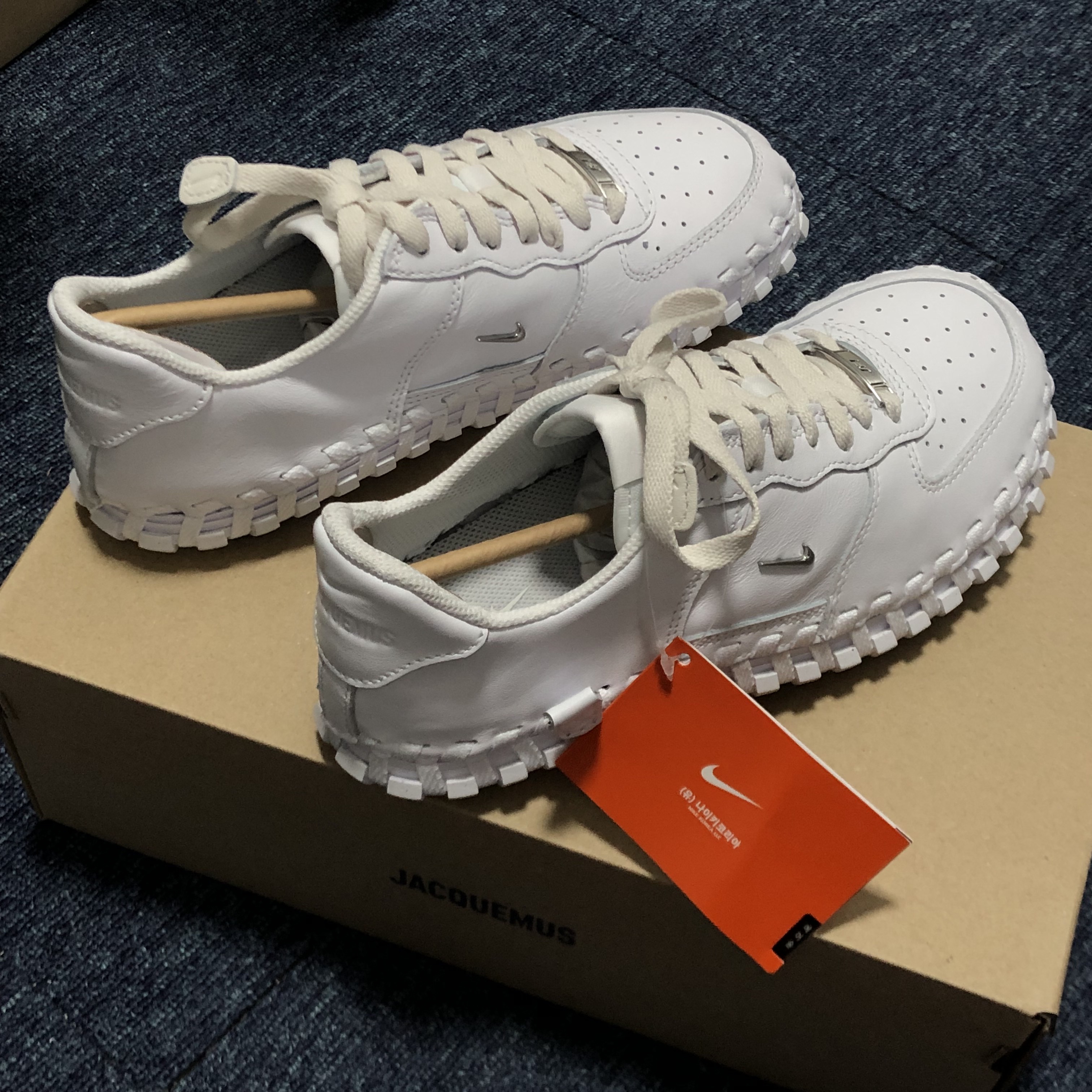 Nike x Jacquemus J Force 1 Low LX SP White 착용 스타일