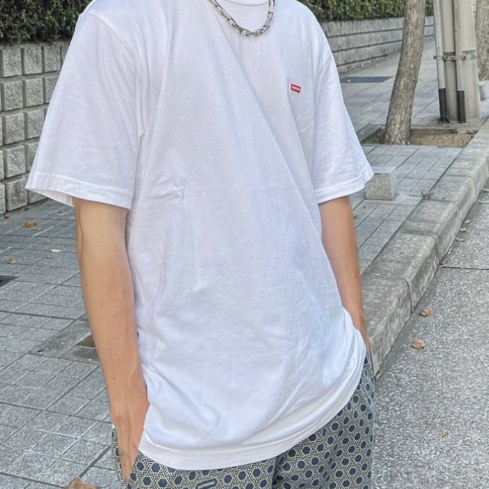 Supreme Small Box T-Shirt White 착용 스타일