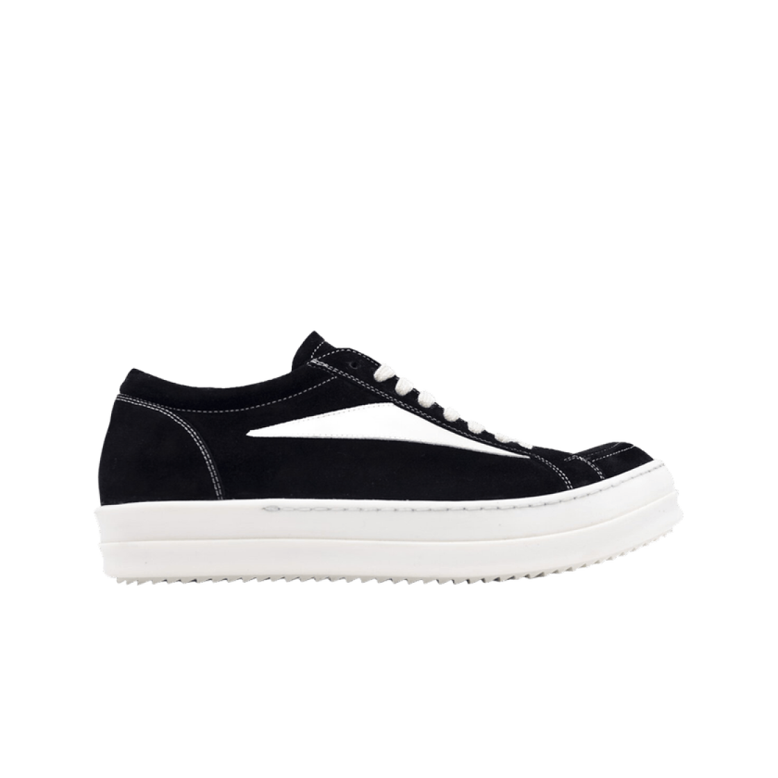 릭 오웬스 룩소르 스웨이드 빈티지 스니커즈 블랙 밀크