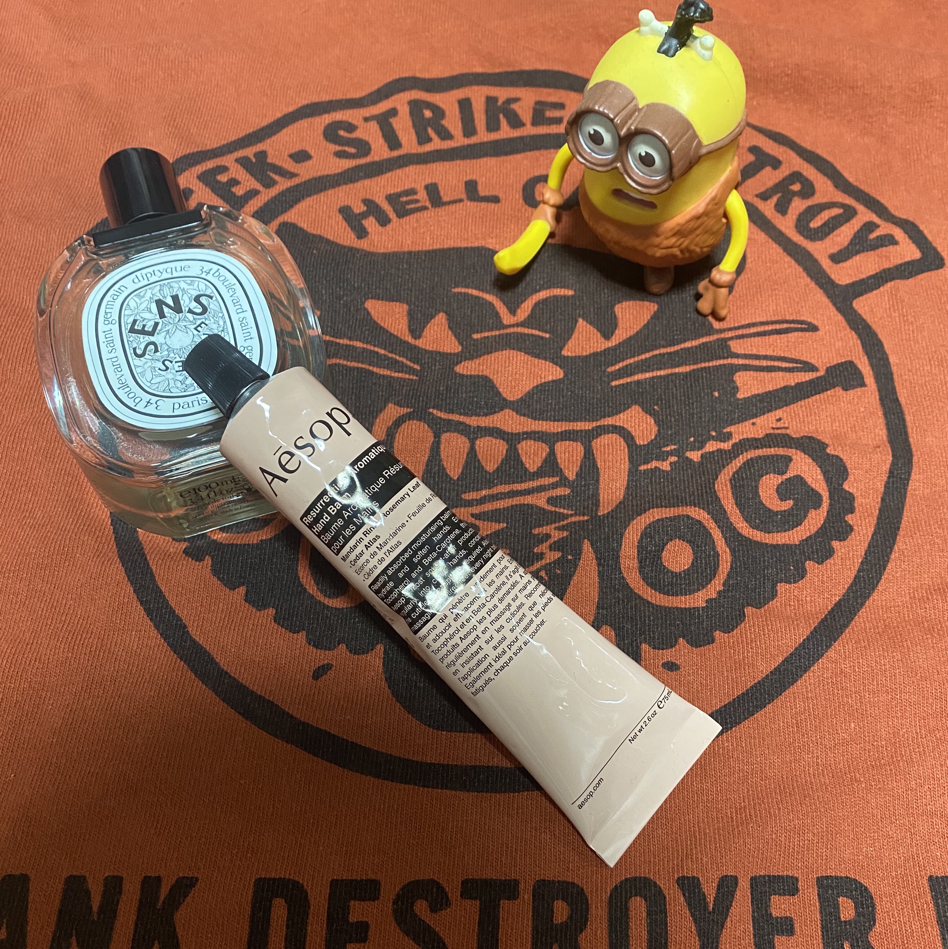 Diptyque Eau Des Sens Eau De Toilette 100ml, Aesop Resurrection Aromatique Hand Balm 75ml 착용 스타일