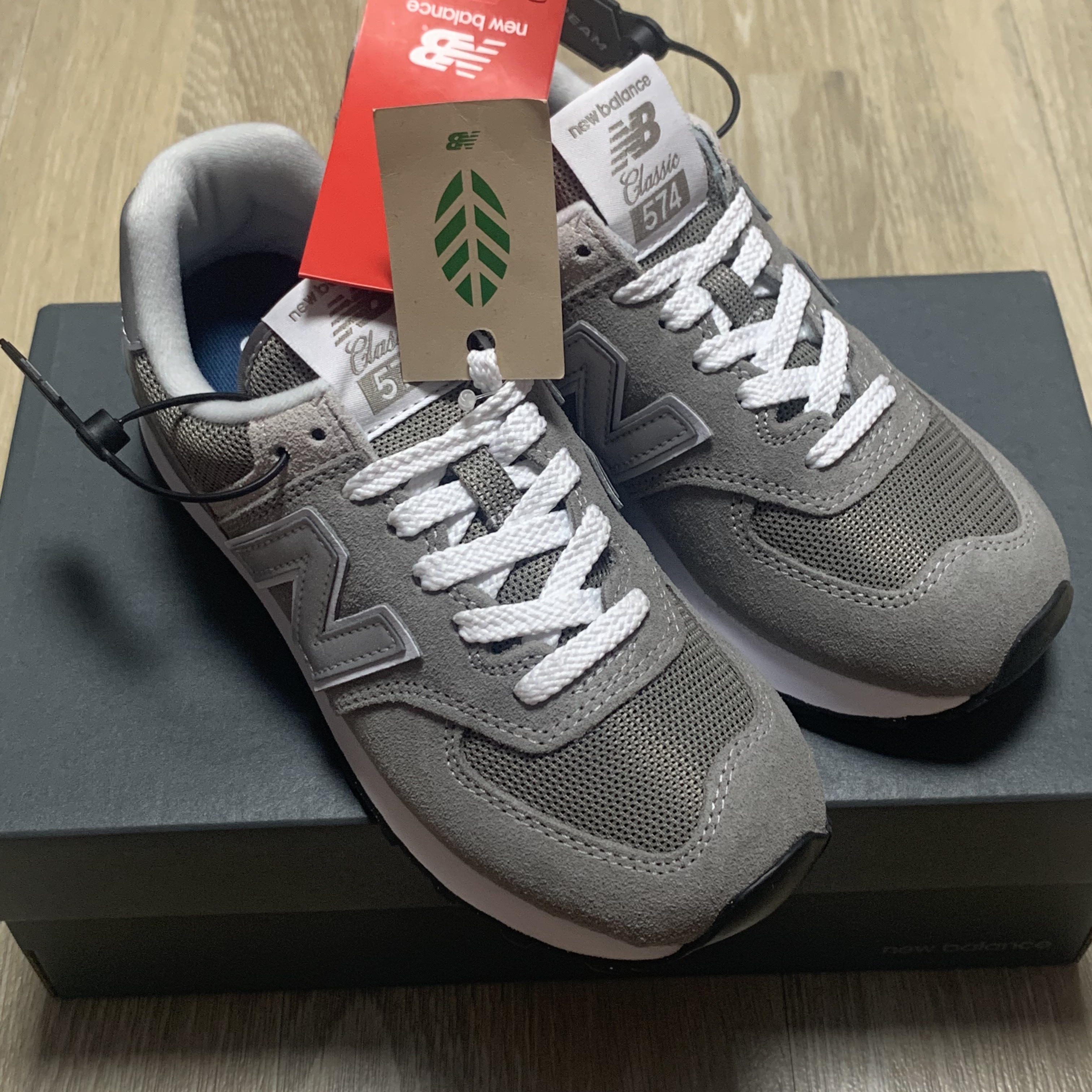(W) New Balance 574 Worn By Anyone Grey - B Standard 착용 스타일