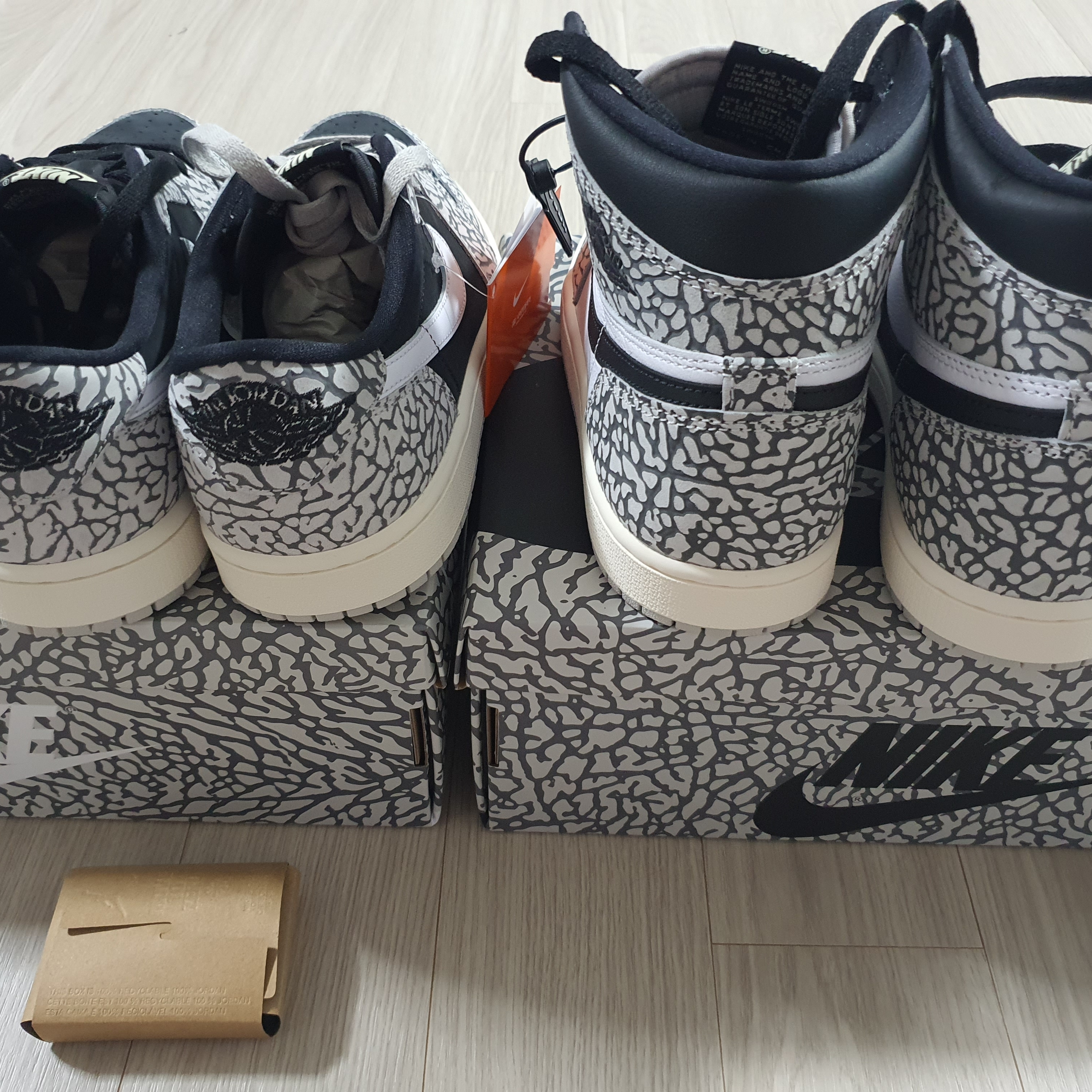Jordan 1 Retro High OG White Cement 착용 스타일 - 2