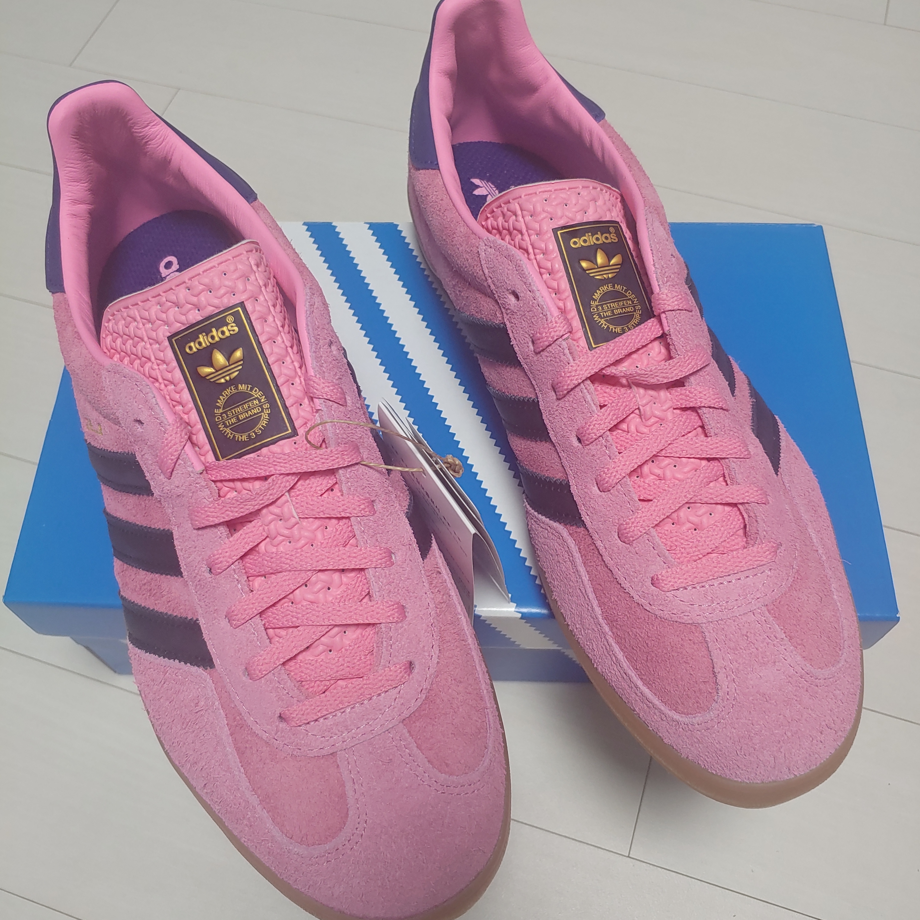(W) Adidas Gazelle Indoor Bliss Pink 착용 스타일 - 3
