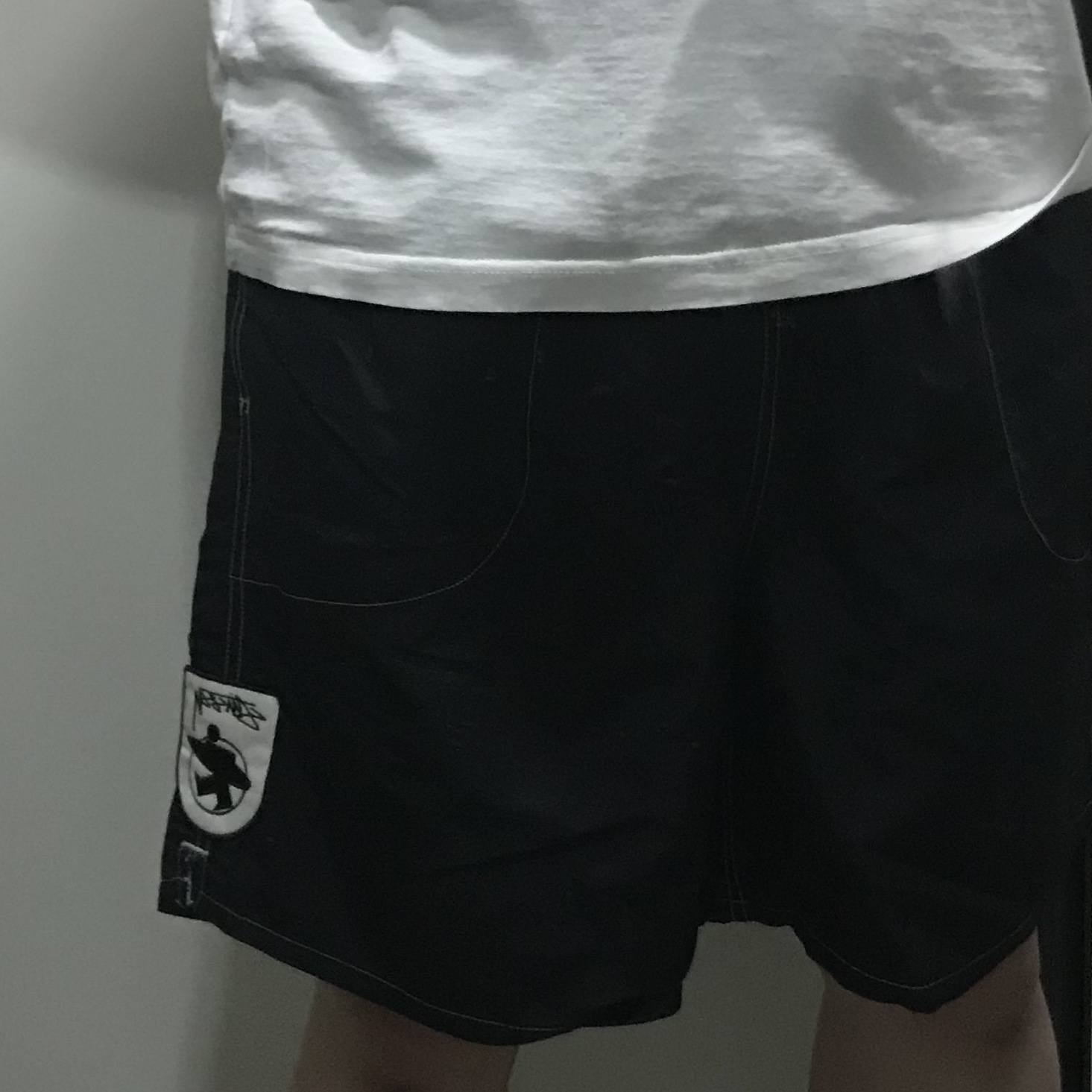 Stussy Surfman Water Shorts Black 착용 스타일