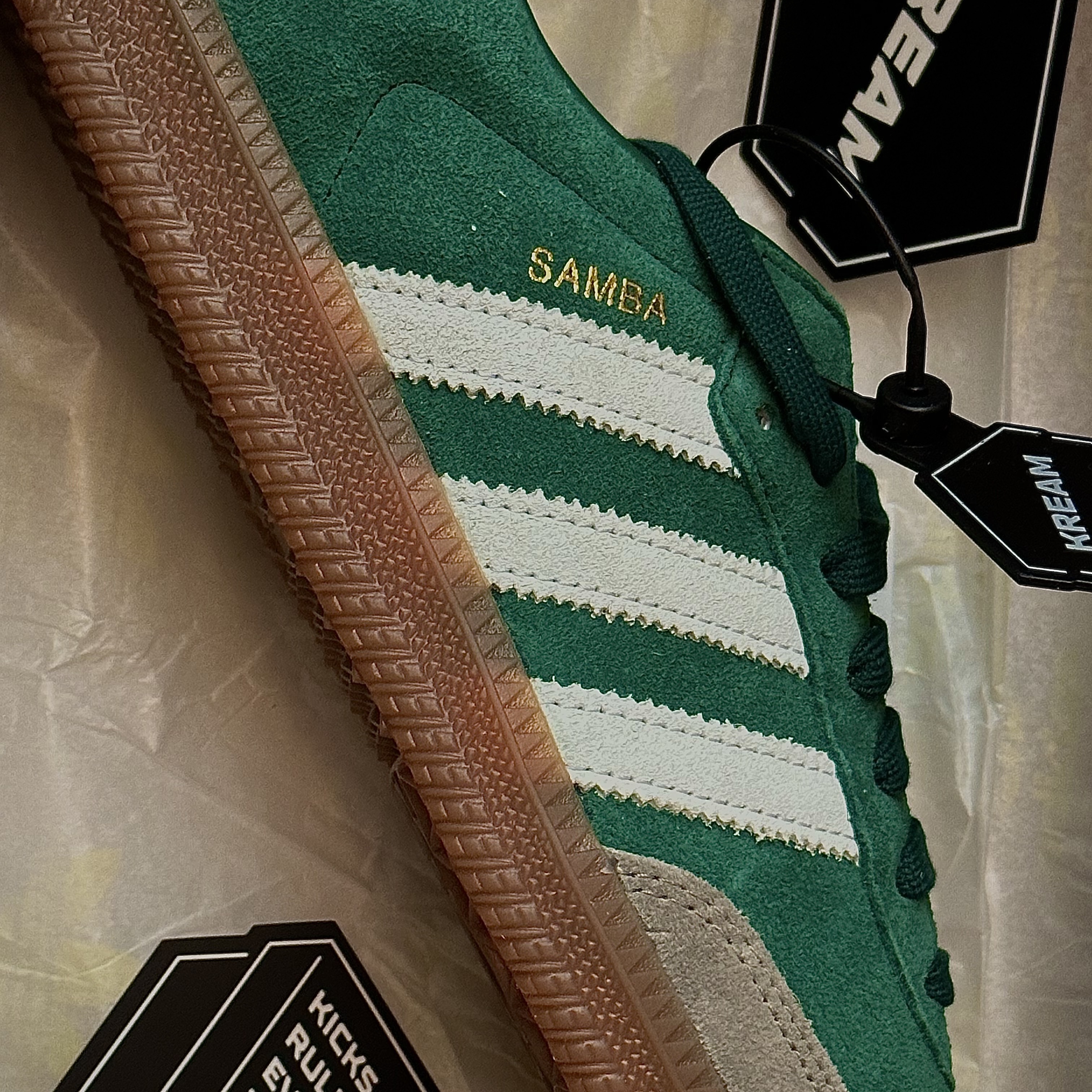 Adidas Samba OG Collegiate Green Gum 착용 스타일