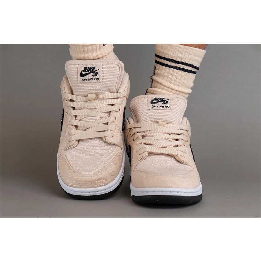 Nike SB Dunk Low Pro White and Gum Light Brown, Nike SB Dunk Low Pro Premium Mummy 착용 스타일 - 4