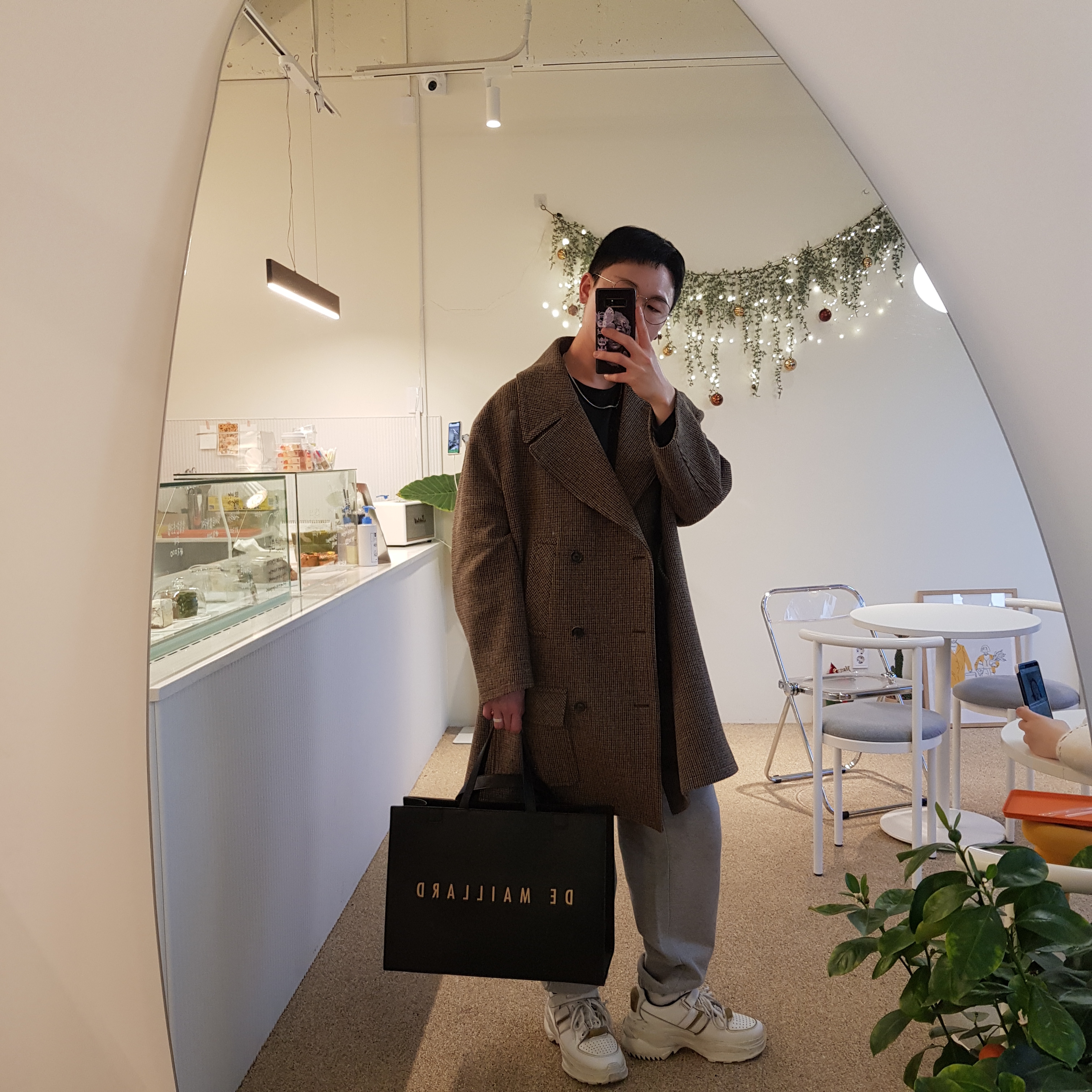 Maison Margiela Low-top Retro Fit Sneakers White 착용 스타일