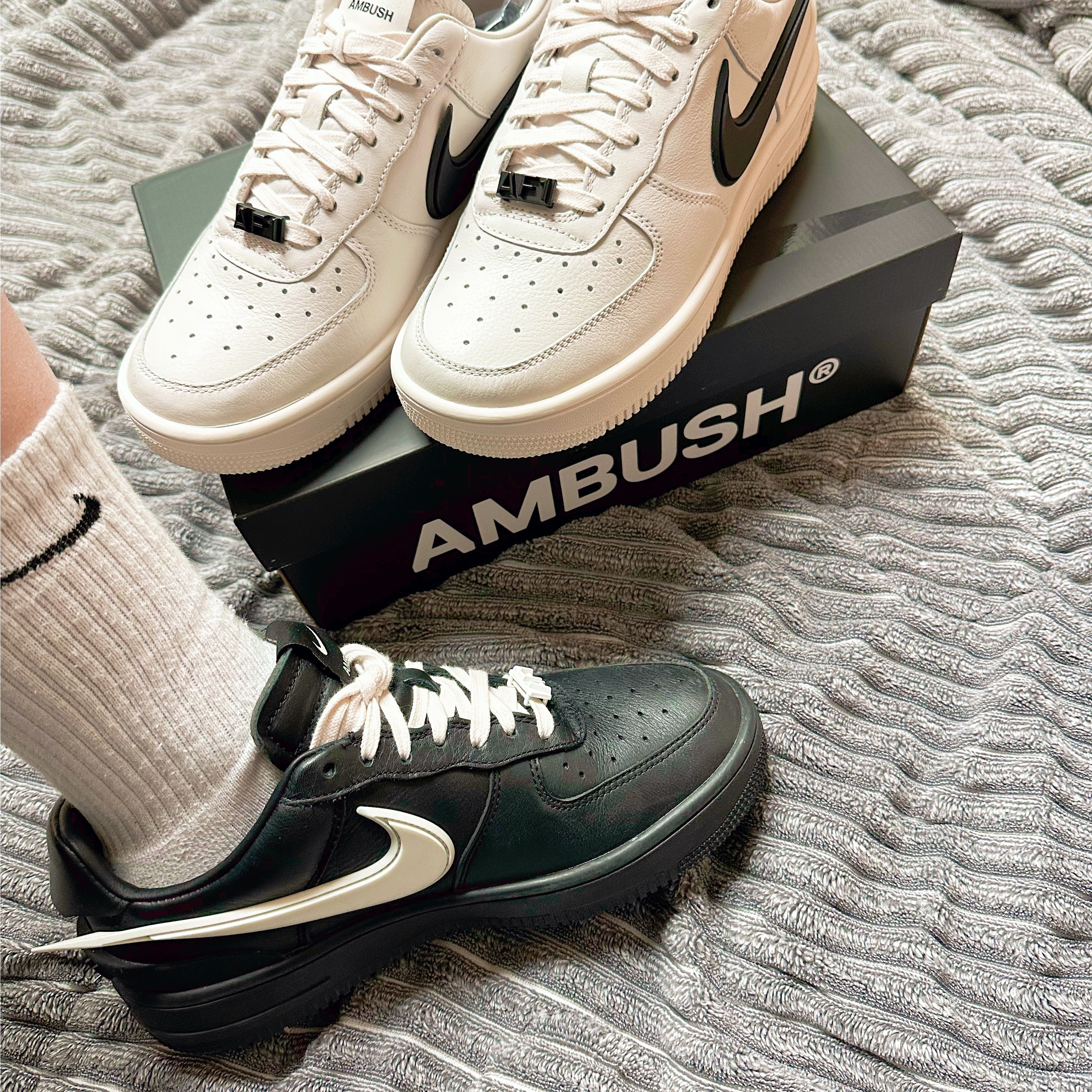 Nike x Ambush Air Force 1 Low SP Black, Nike x Ambush Air Force 1 Low SP Phantom 착용 스타일 - 1
