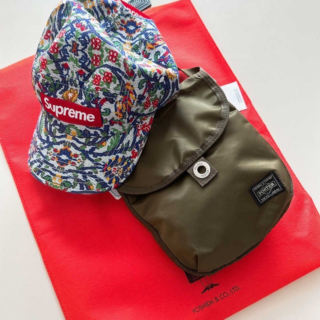 Supreme Washed Chino Twill Camp Cap Tapestry - 23SS 착용 스타일