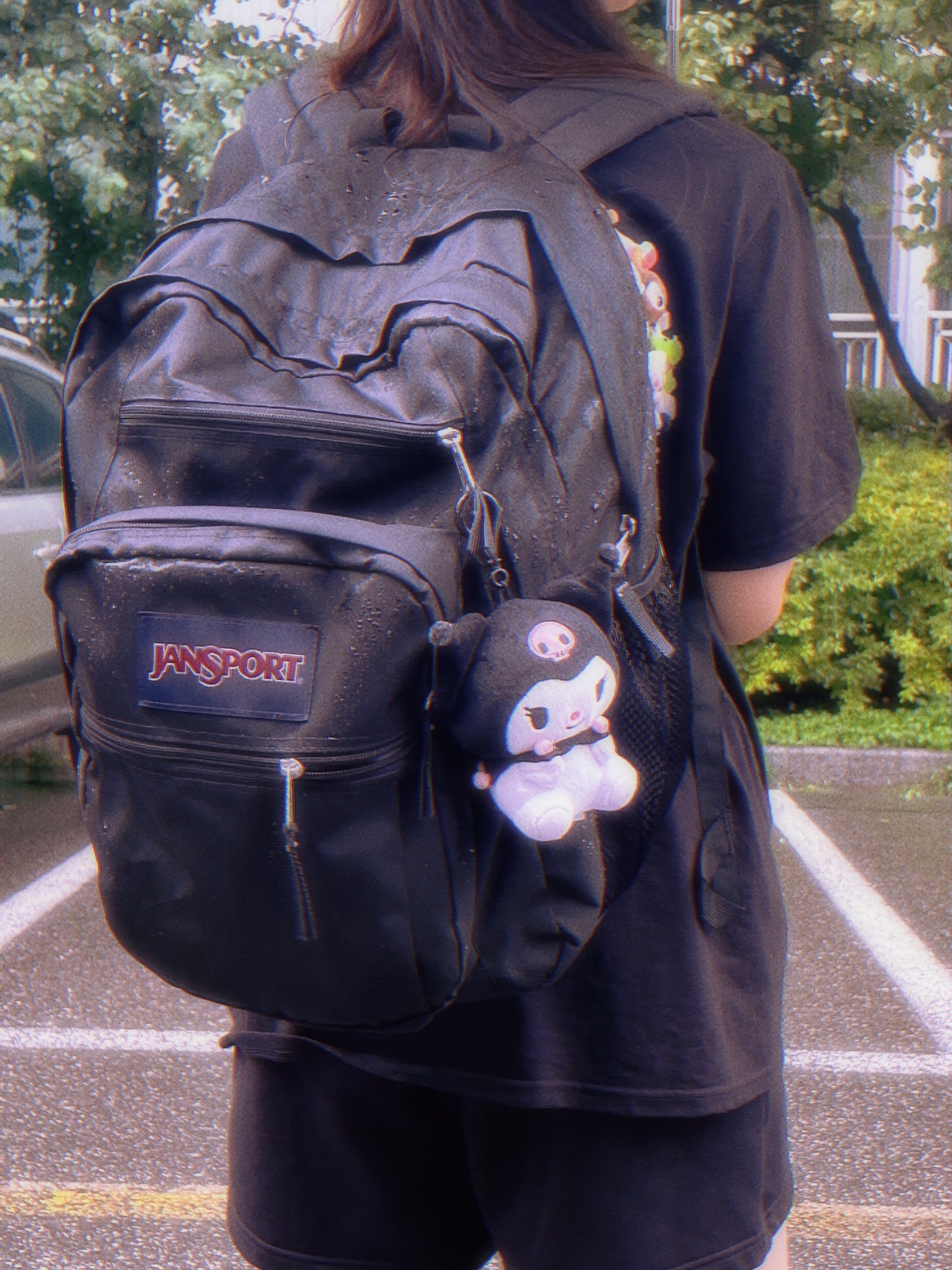 Stussy Plush T-Shirt Black, (W) Barbour Abbey Wellington Boots Black 착용 스타일 - 2