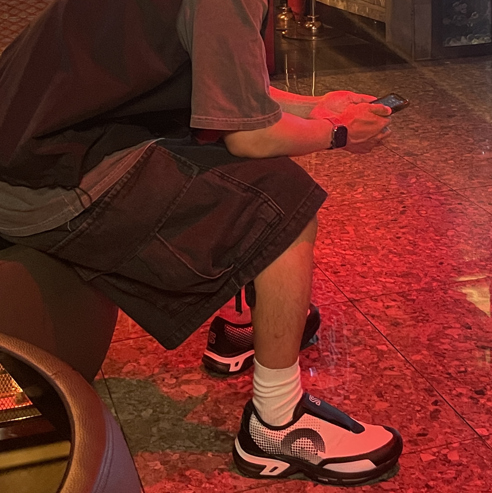 Salomon x Comme des Garcons Homme Plus SR901E White Black 착용 스타일
