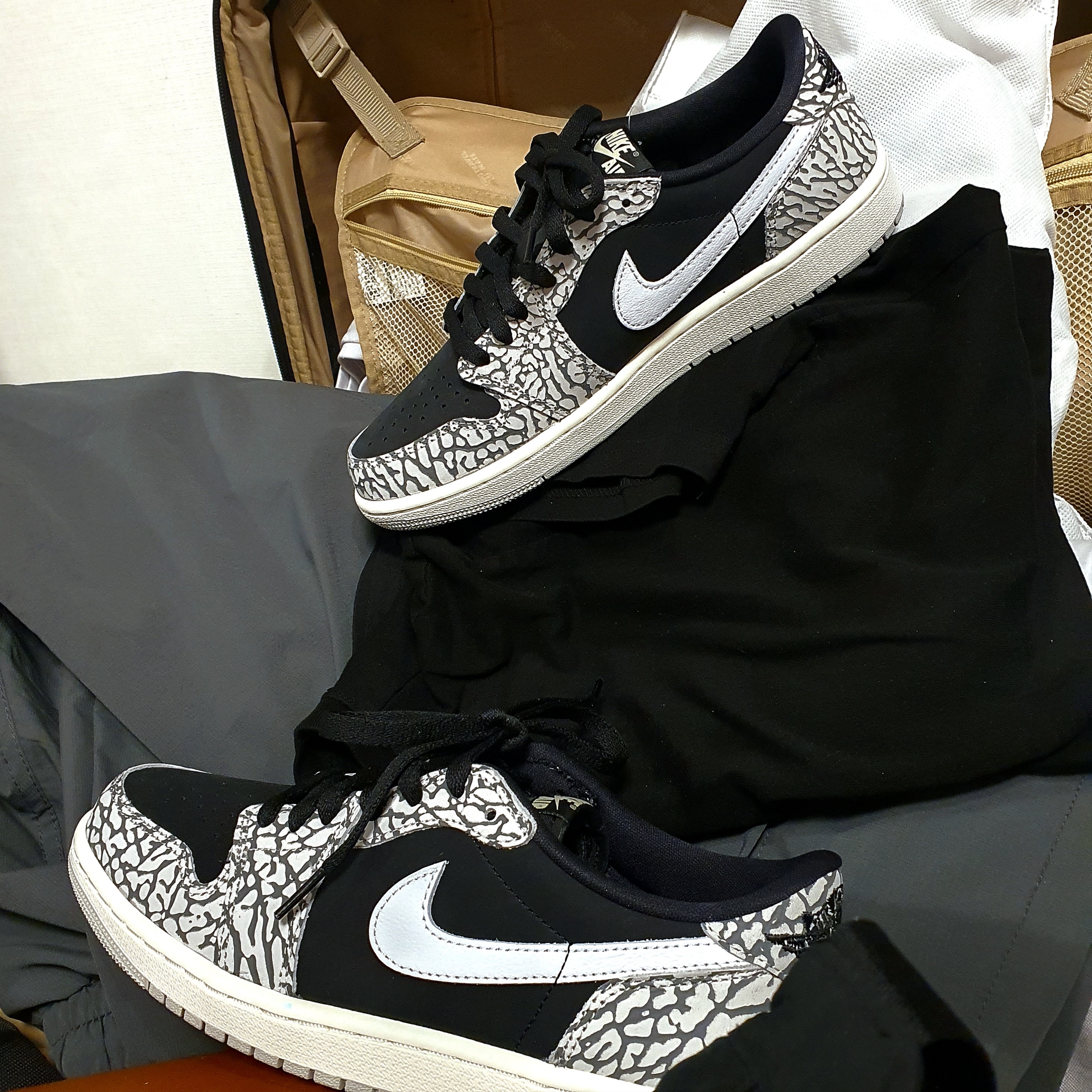 Jordan 1 Retro Low OG Black Cement 착용 스타일