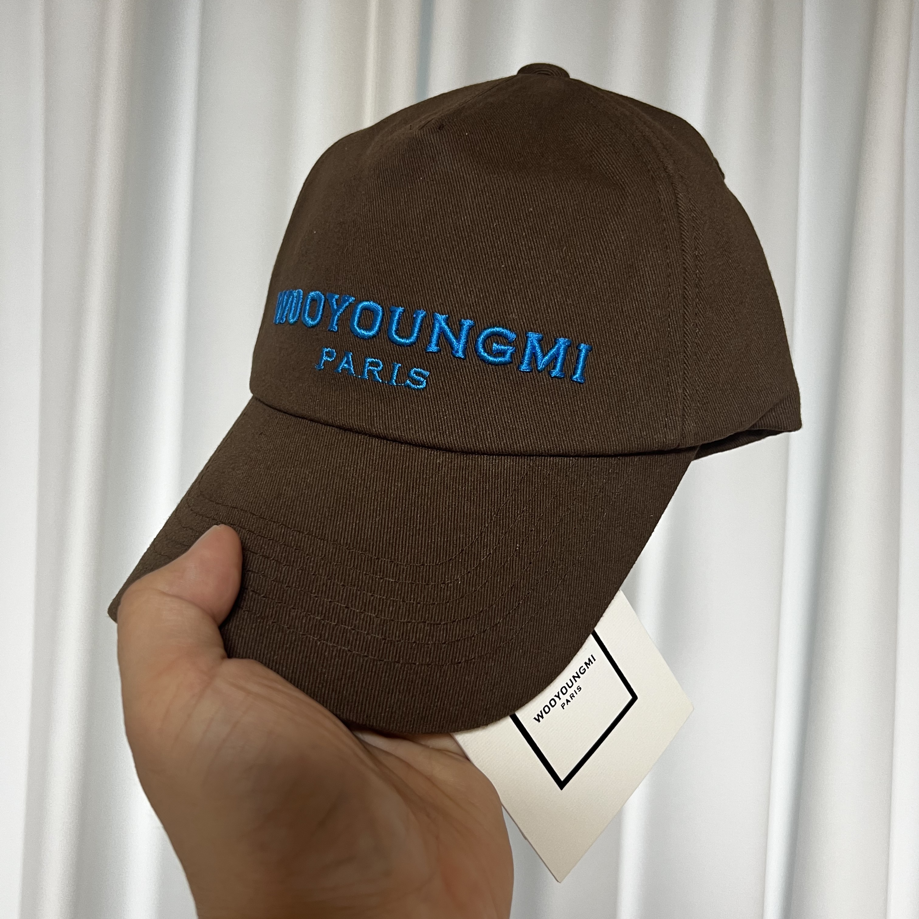 Wooyoungmi Embroidered Ball Cap Brown - 23SS 착용 스타일