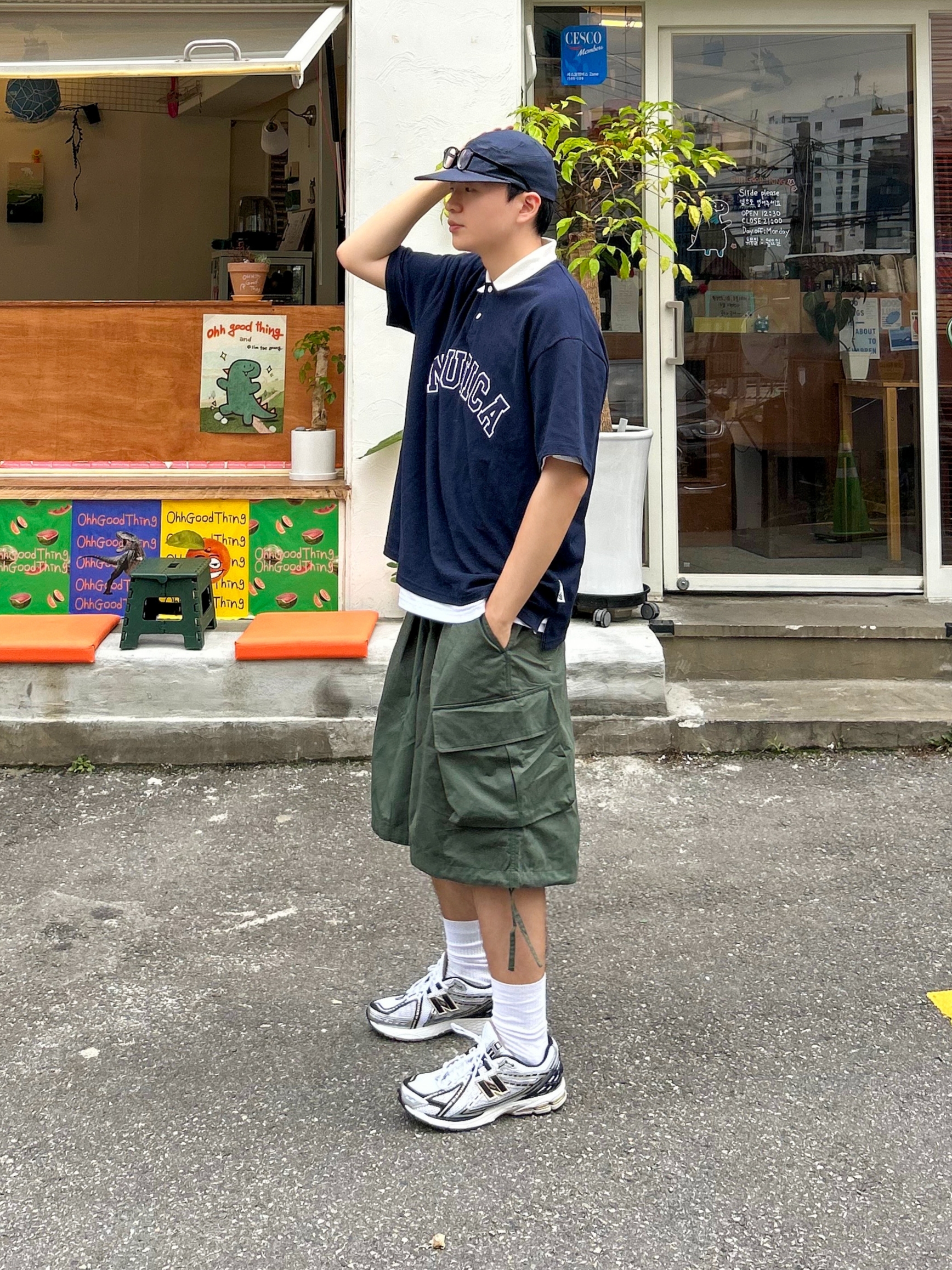 New Balance 1906R White Gold 착용 스타일 - 1